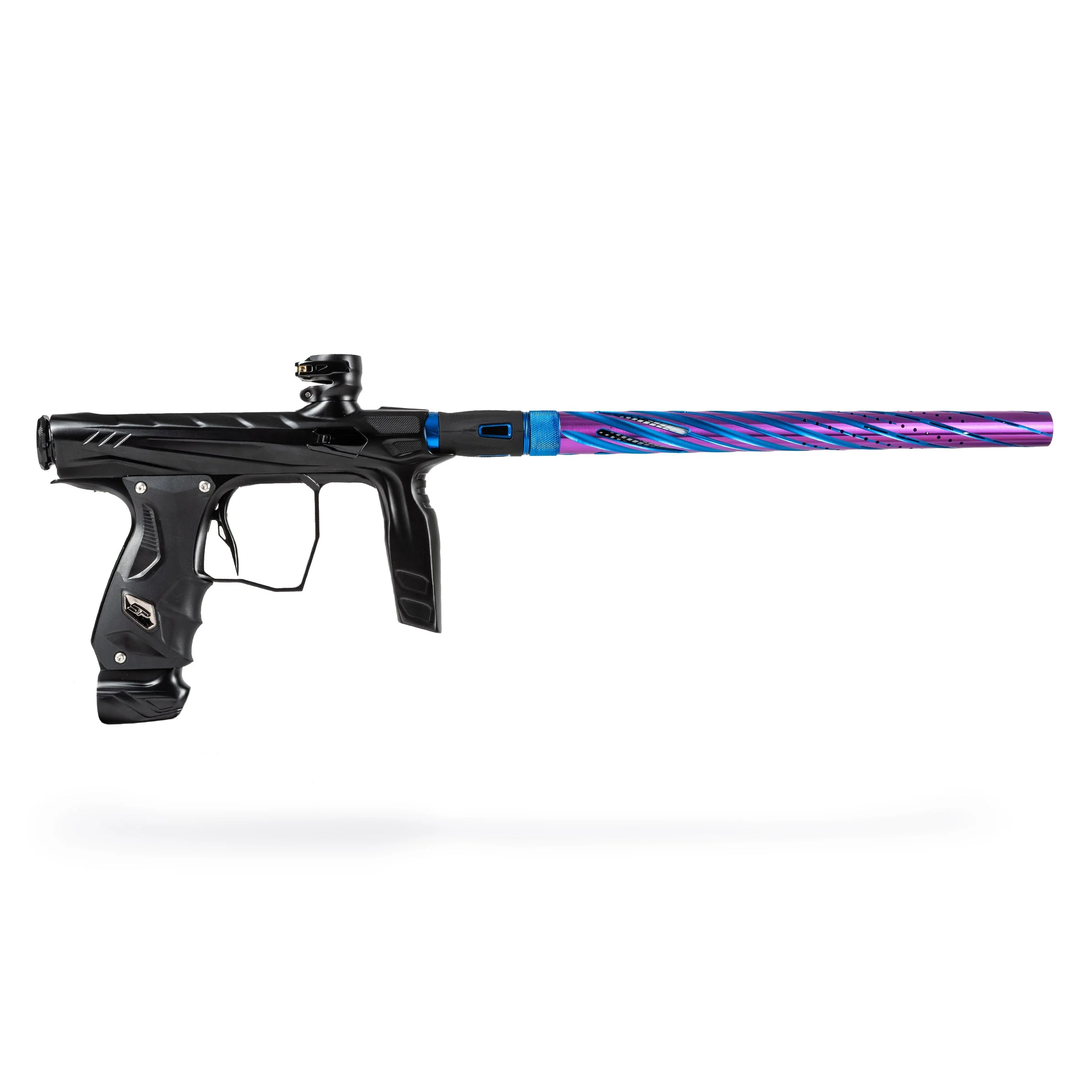 HK Army LAZR Barrel Kit - Elite Orbit - Autococker Thread - Dust Blue/Purple - Black Inserts - Image 6