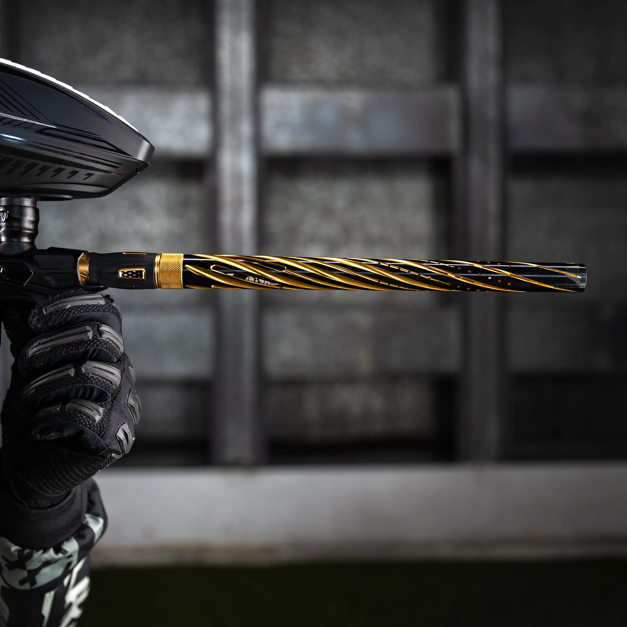 HK Army LAZR Barrel Kit - Elite Orbit - Autococker Thread - Dust Gold/Black Inserts - Image 3
