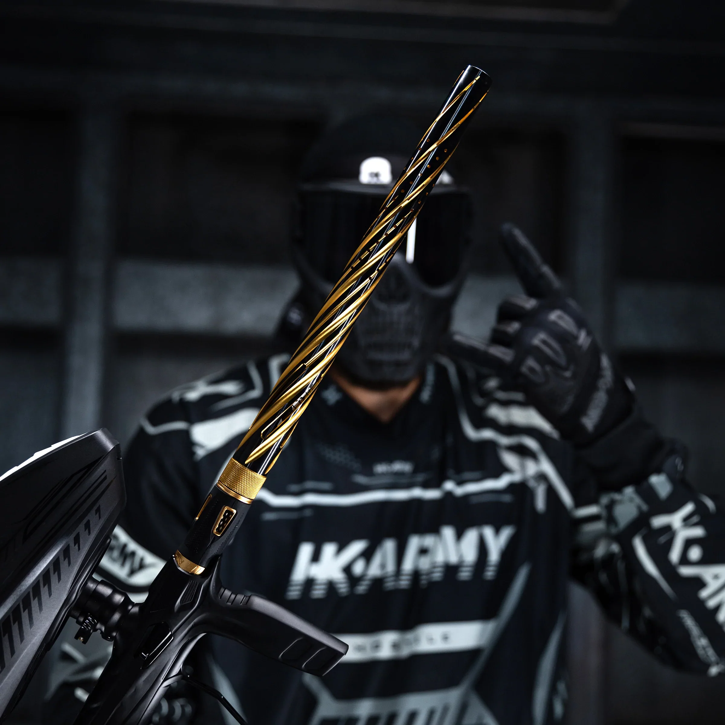 HK Army LAZR Barrel Kit - Elite Orbit - Autococker Thread - Dust Gold/Black Inserts - Image 4