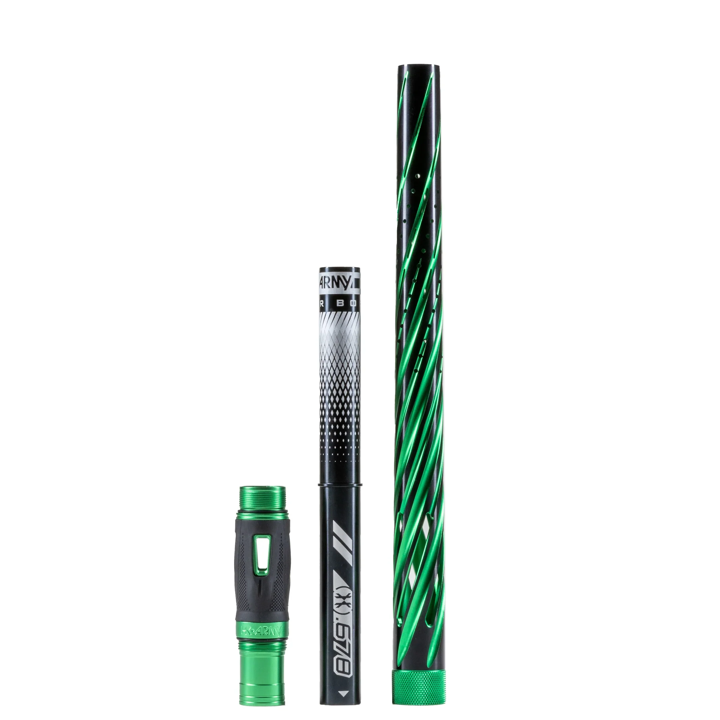 HK Army LAZR Barrel Kit - Elite Orbit - Autococker Thread - Dust Green/Black Inserts - Image 4