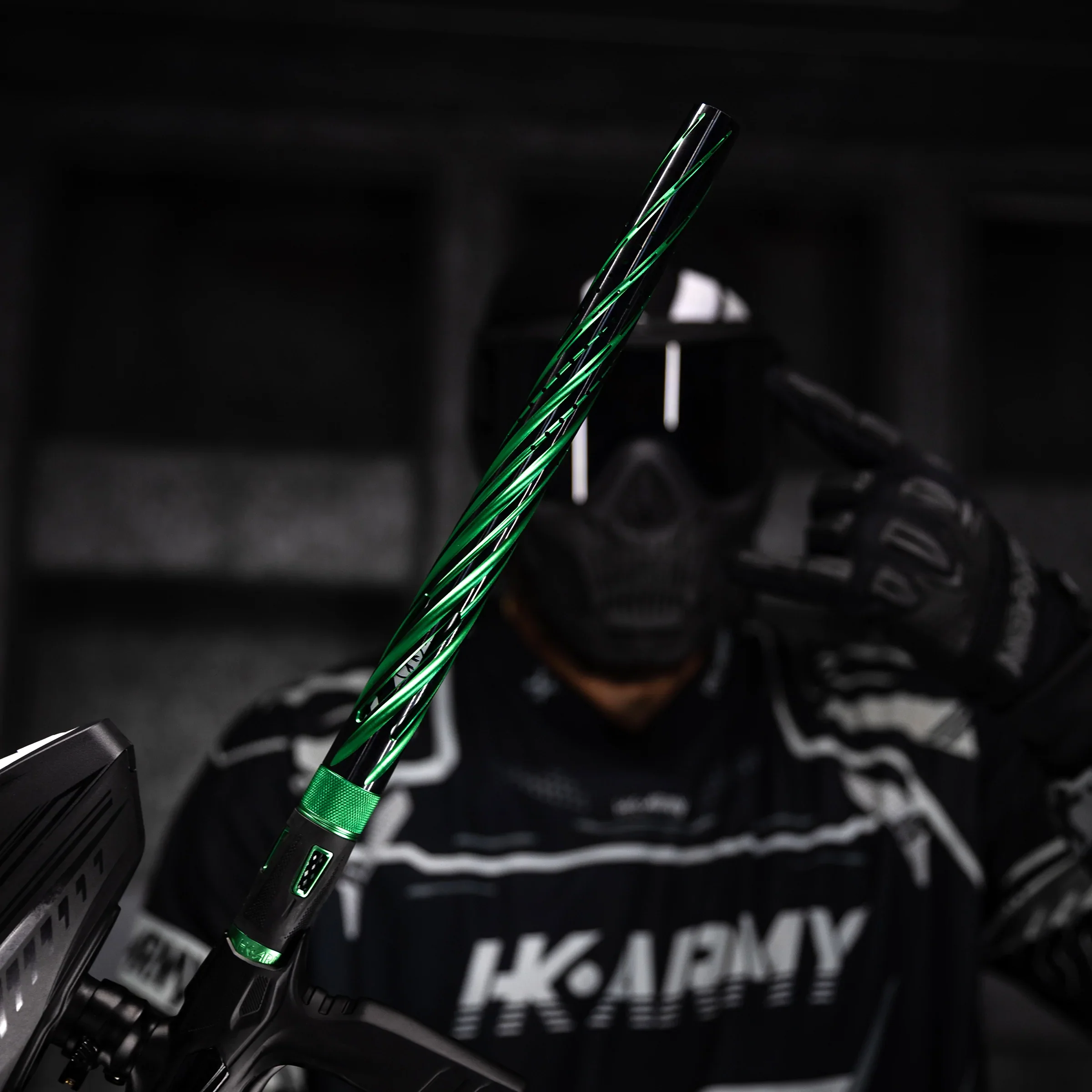 HK Army LAZR Barrel Kit - Elite Orbit - Autococker Thread - Dust Green/Black Inserts - Image 5