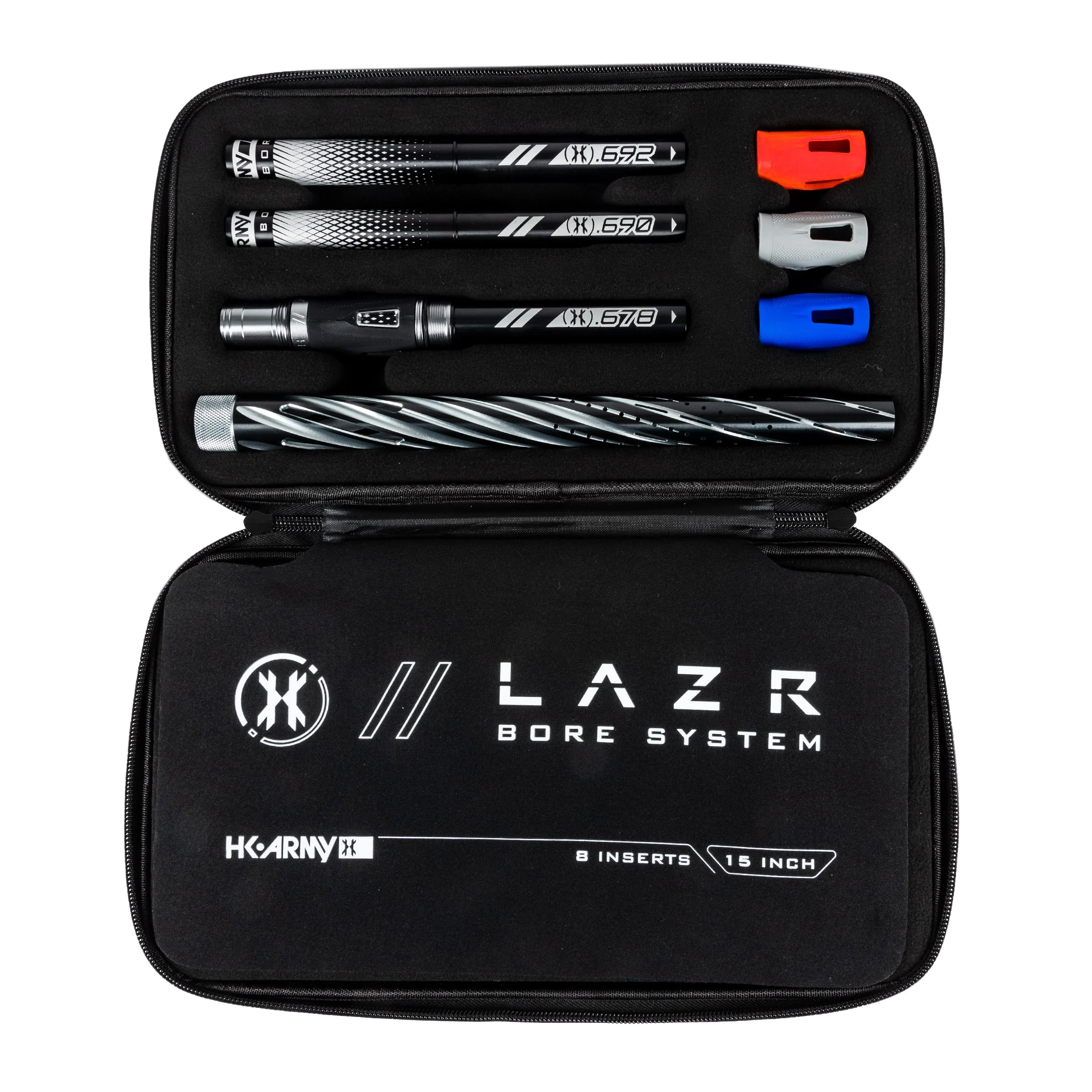 HK Army LAZR Barrel Kit - Elite Orbit - Autococker Thread - Dust Pewter/Black Inserts - Image 2