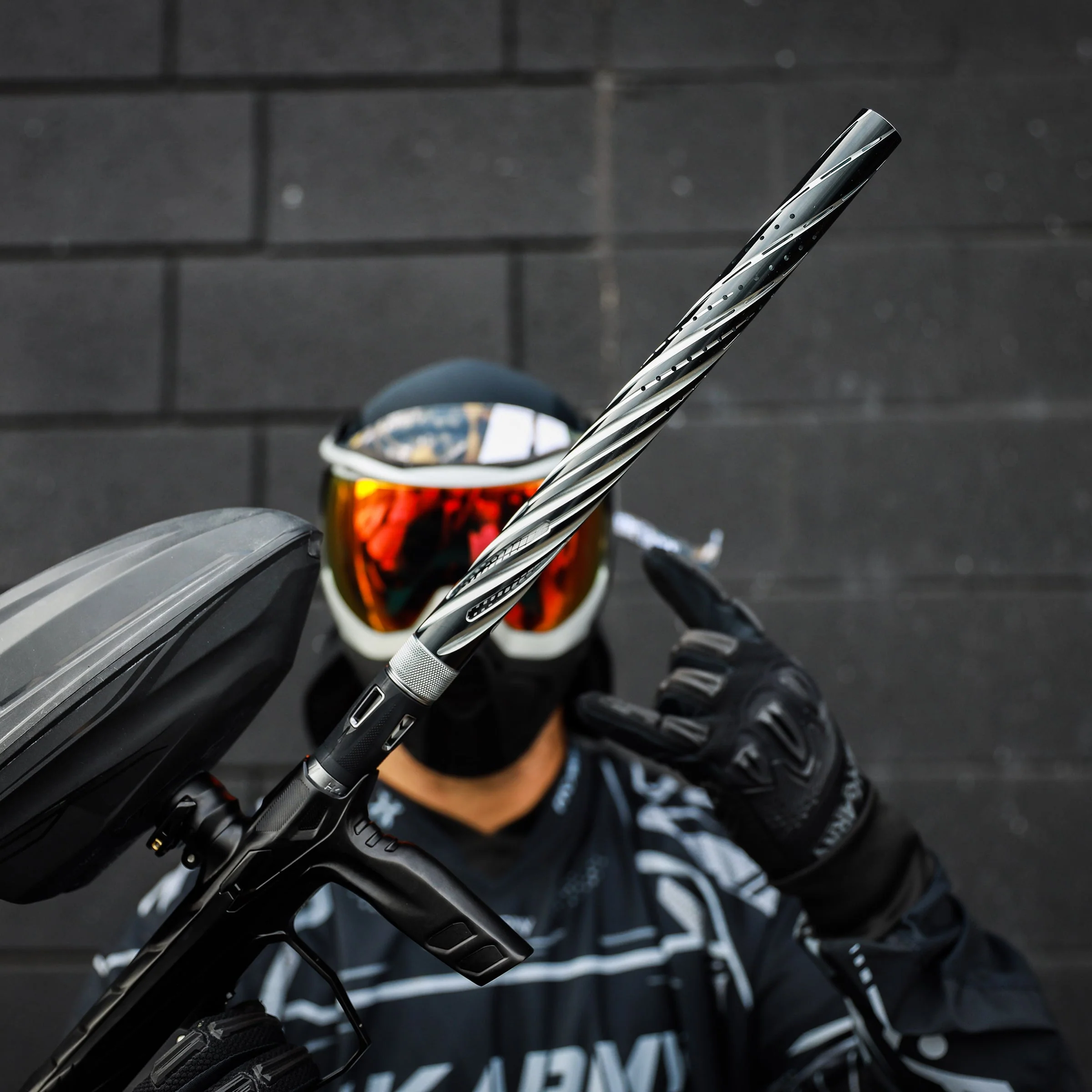 HK Army LAZR Barrel Kit - Elite Orbit - Autococker Thread - Dust Pewter/Black Inserts - Image 3