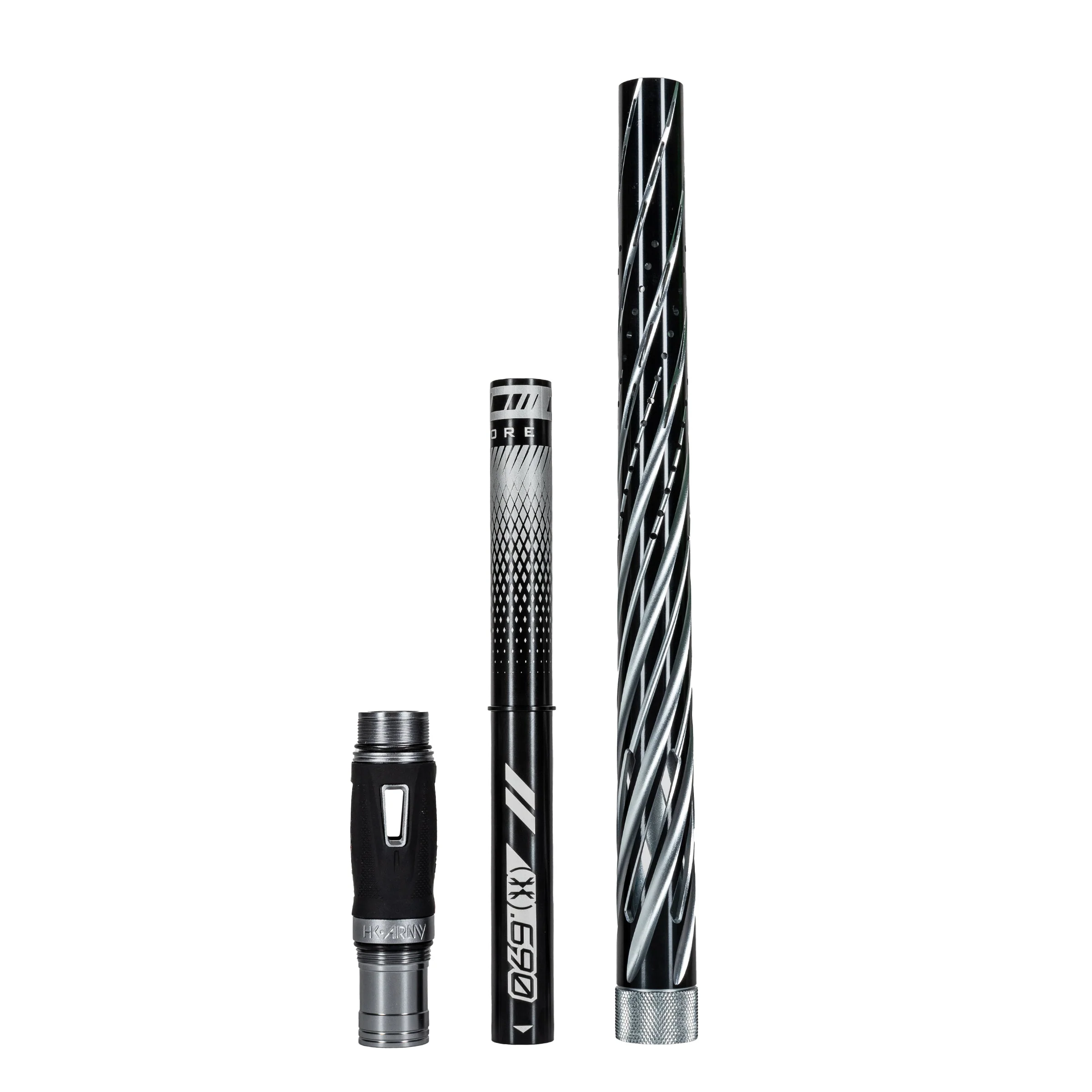 HK Army LAZR Barrel Kit - Elite Orbit - Autococker Thread - Dust Pewter/Black Inserts - Image 4