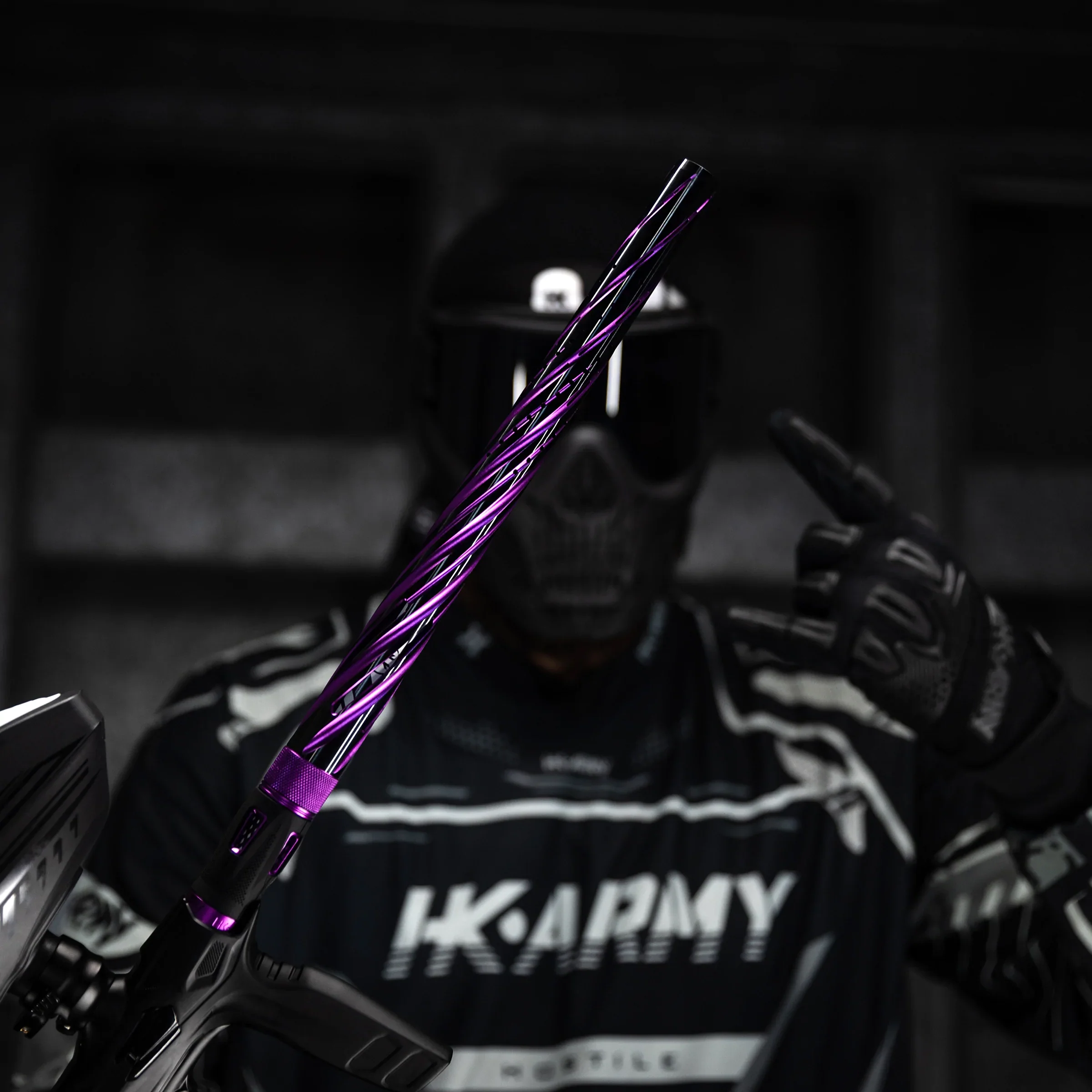 HK Army LAZR Barrel Kit - Elite Orbit - Autococker Thread - Dust Purple/Black Inserts - Image 5