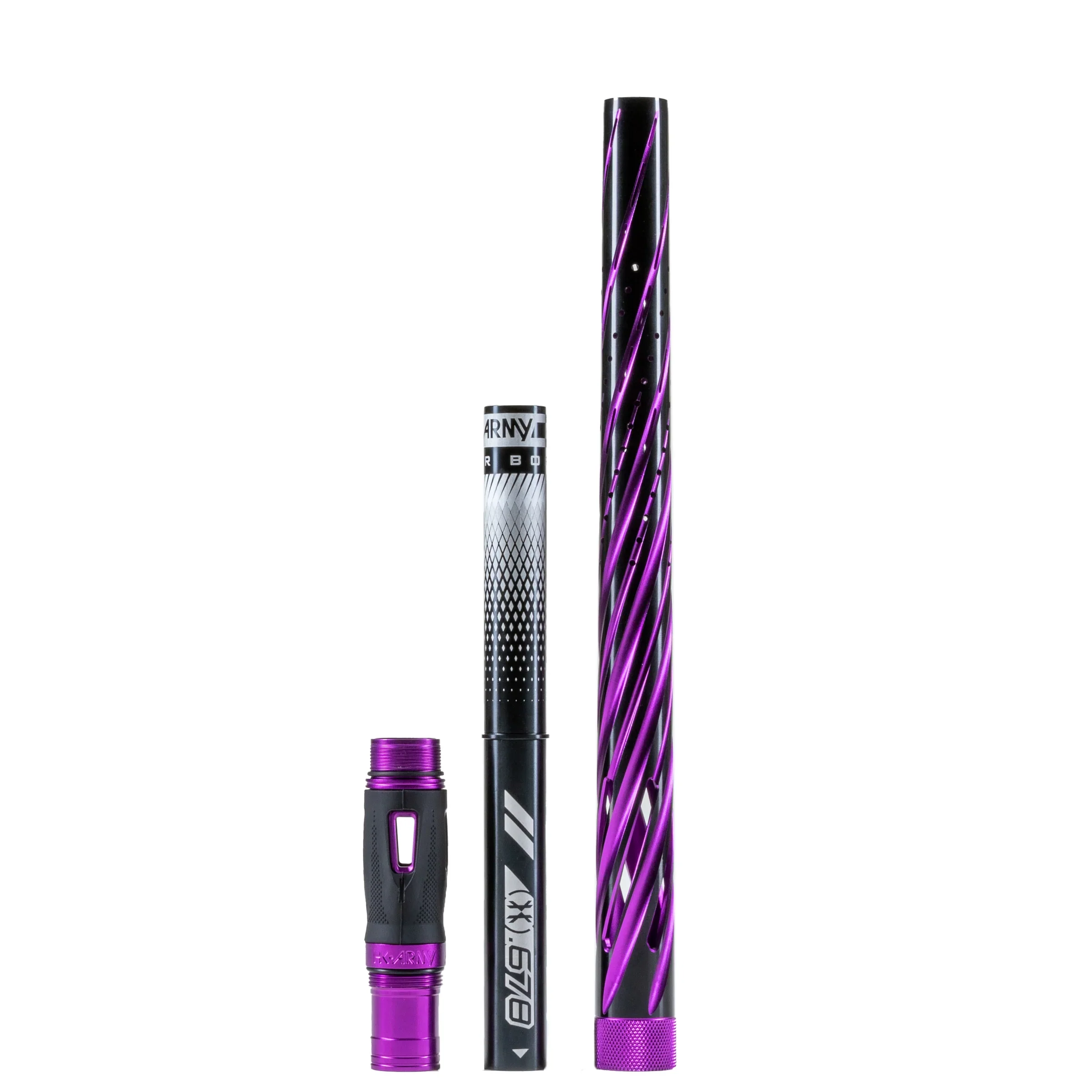 HK Army LAZR Barrel Kit - Elite Orbit - Autococker Thread - Dust Purple/Black Inserts - Image 7