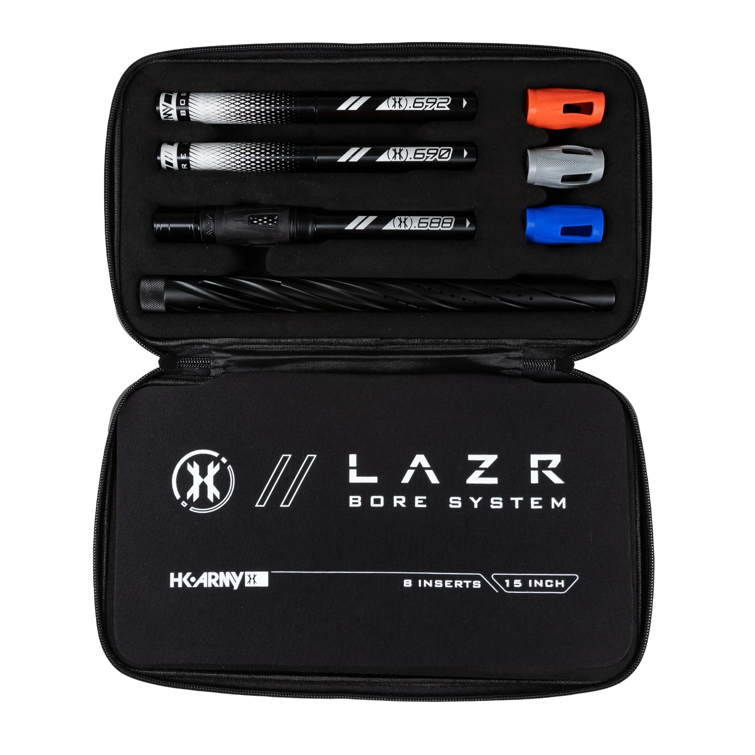 HK Army LAZR Barrel Kit - Elite Orbit - Autococker Thread - Dust Black/Black Inserts - Image 2
