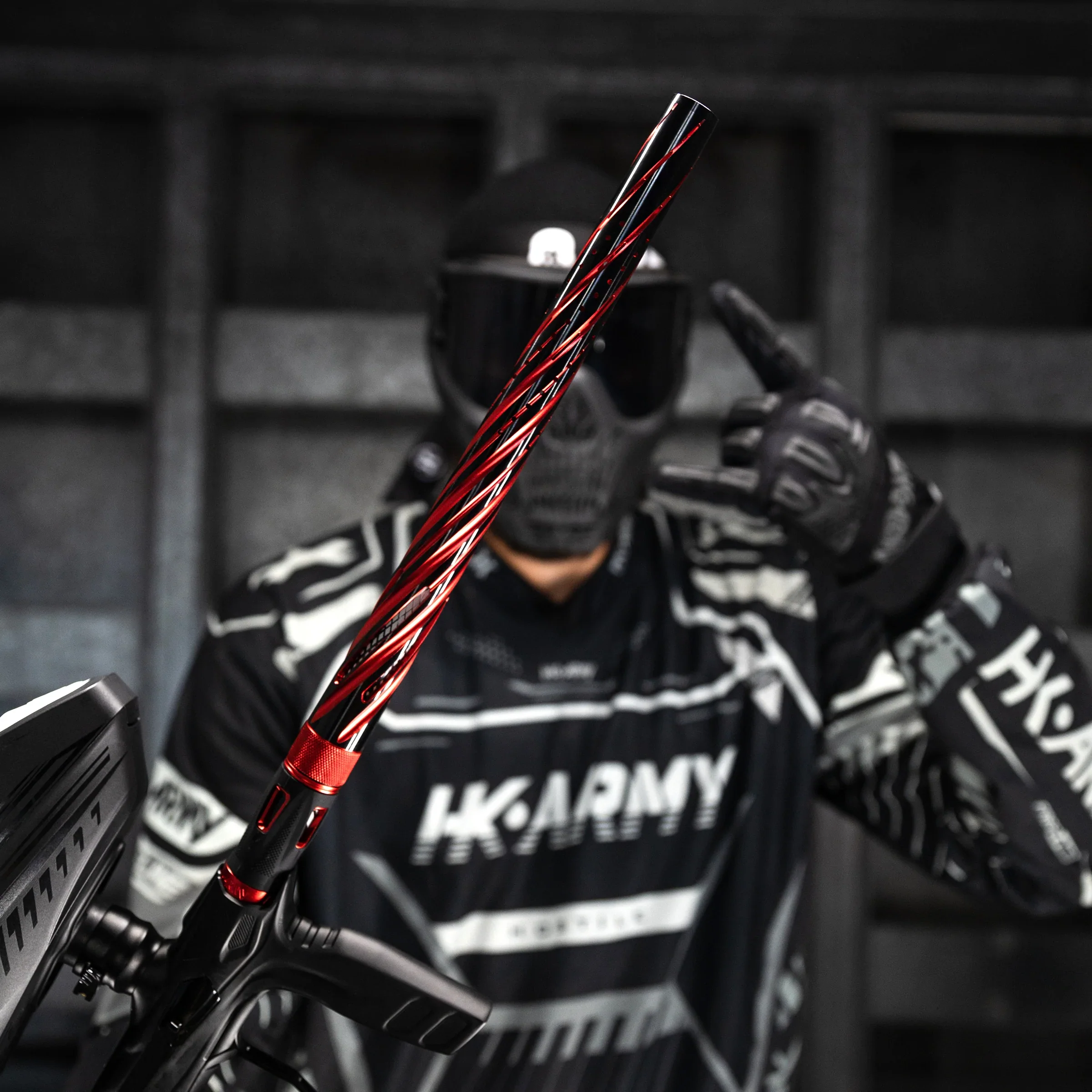 HK Army LAZR Barrel Kit - Elite Orbit - Autococker Thread - Dust Red/Black Inserts - Image 4