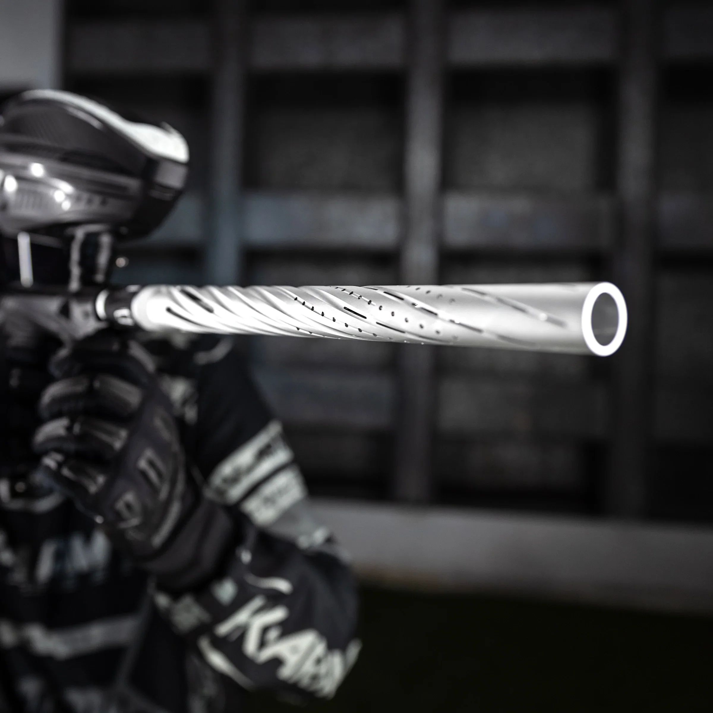 HK Army LAZR Barrel Kit - Elite Orbit - Autococker Thread - Dust Silver/Black Inserts - Image 3