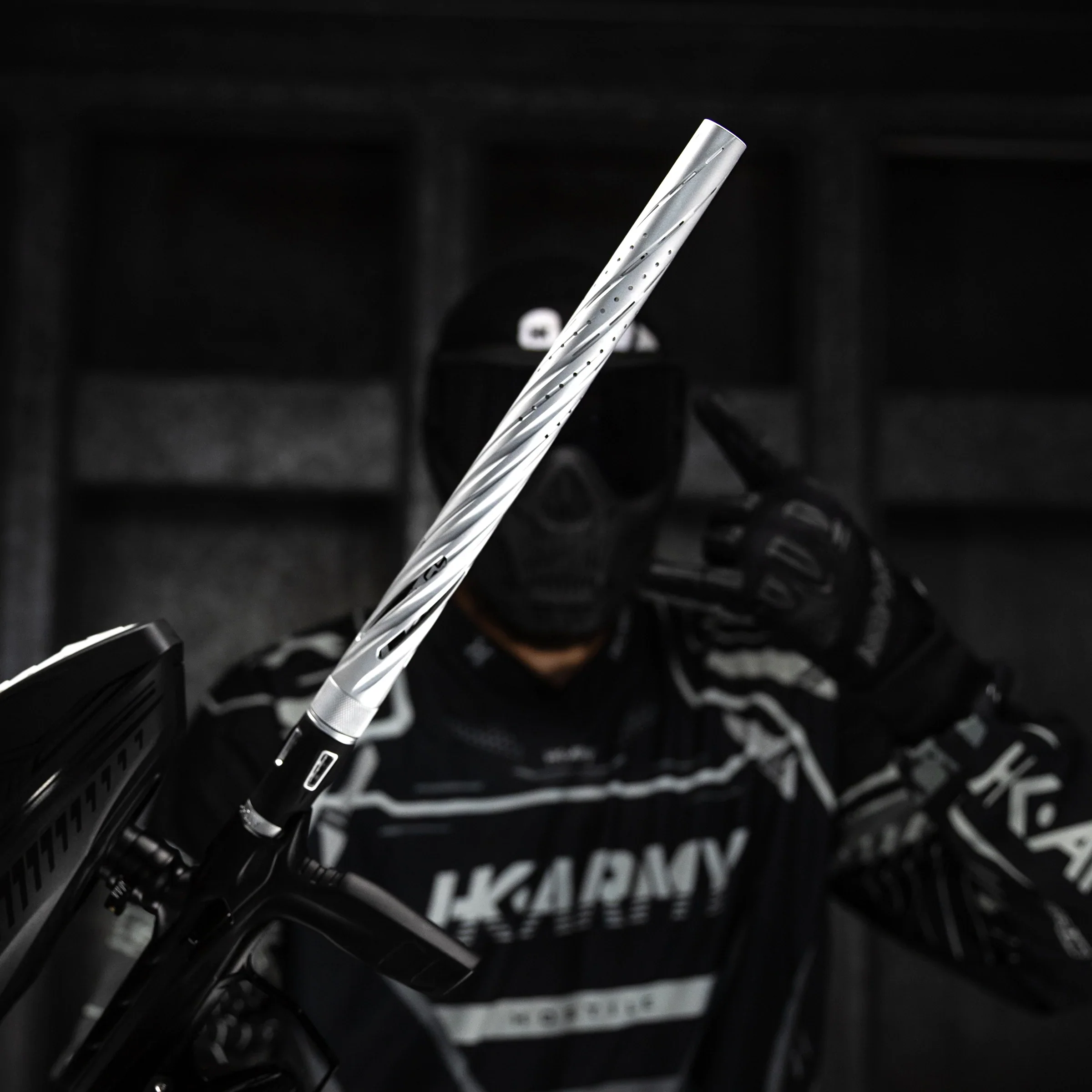 HK Army LAZR Barrel Kit - Elite Orbit - Autococker Thread - Dust Silver/Black Inserts - Image 5