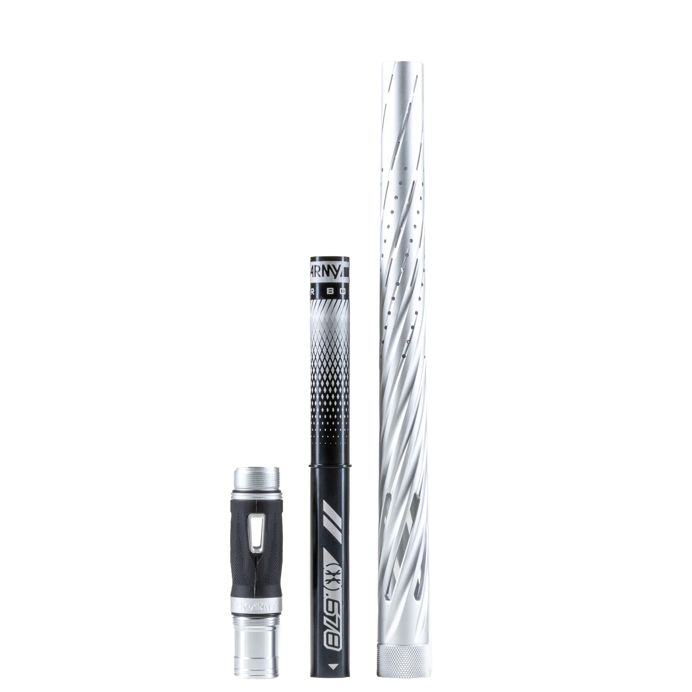 HK Army LAZR Barrel Kit - Elite Orbit - Autococker Thread - Dust Silver/Black Inserts - Image 7