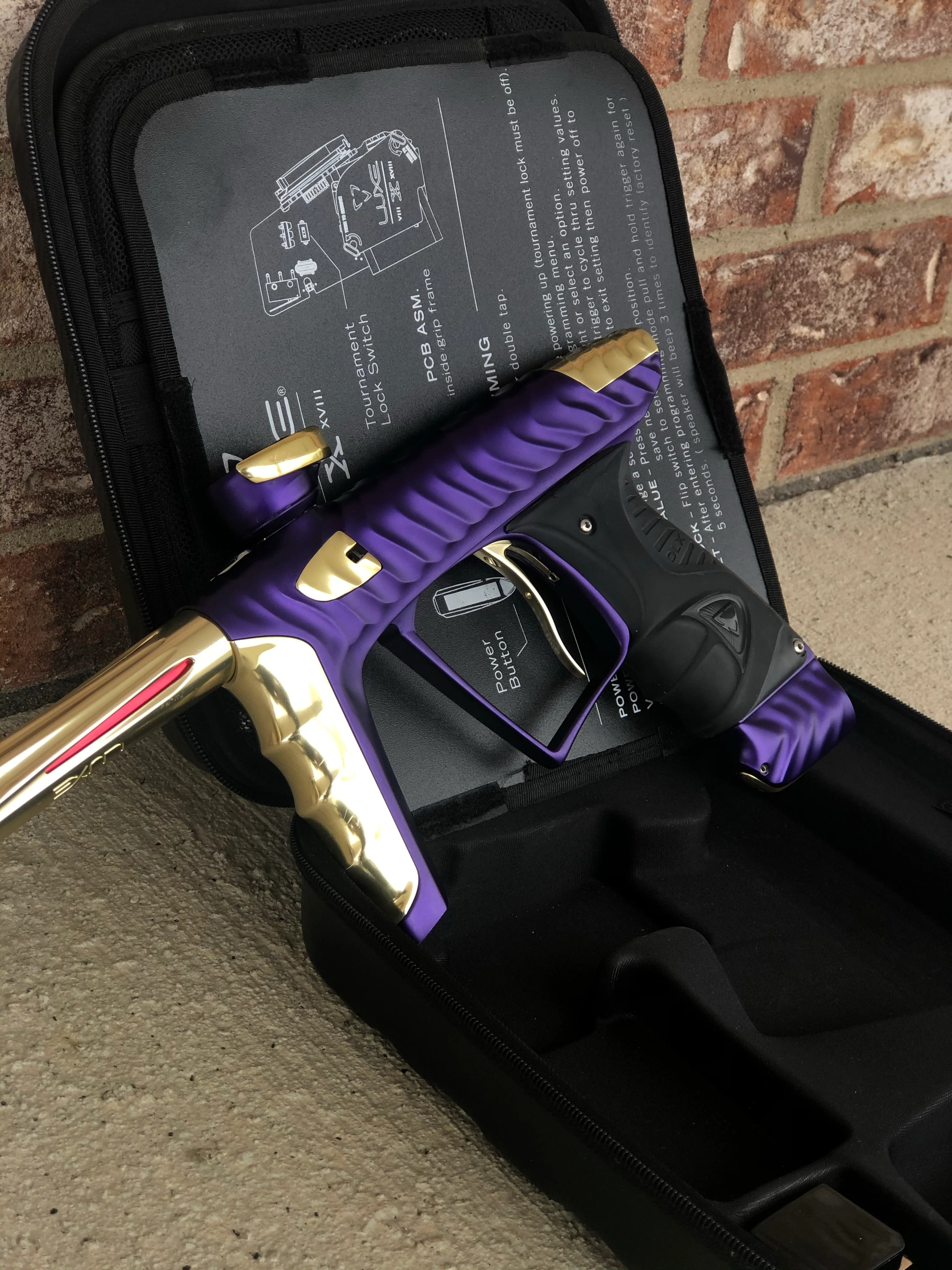 Used HK Army Luxe X Paintball Gun - Purple/Gold - Image 4