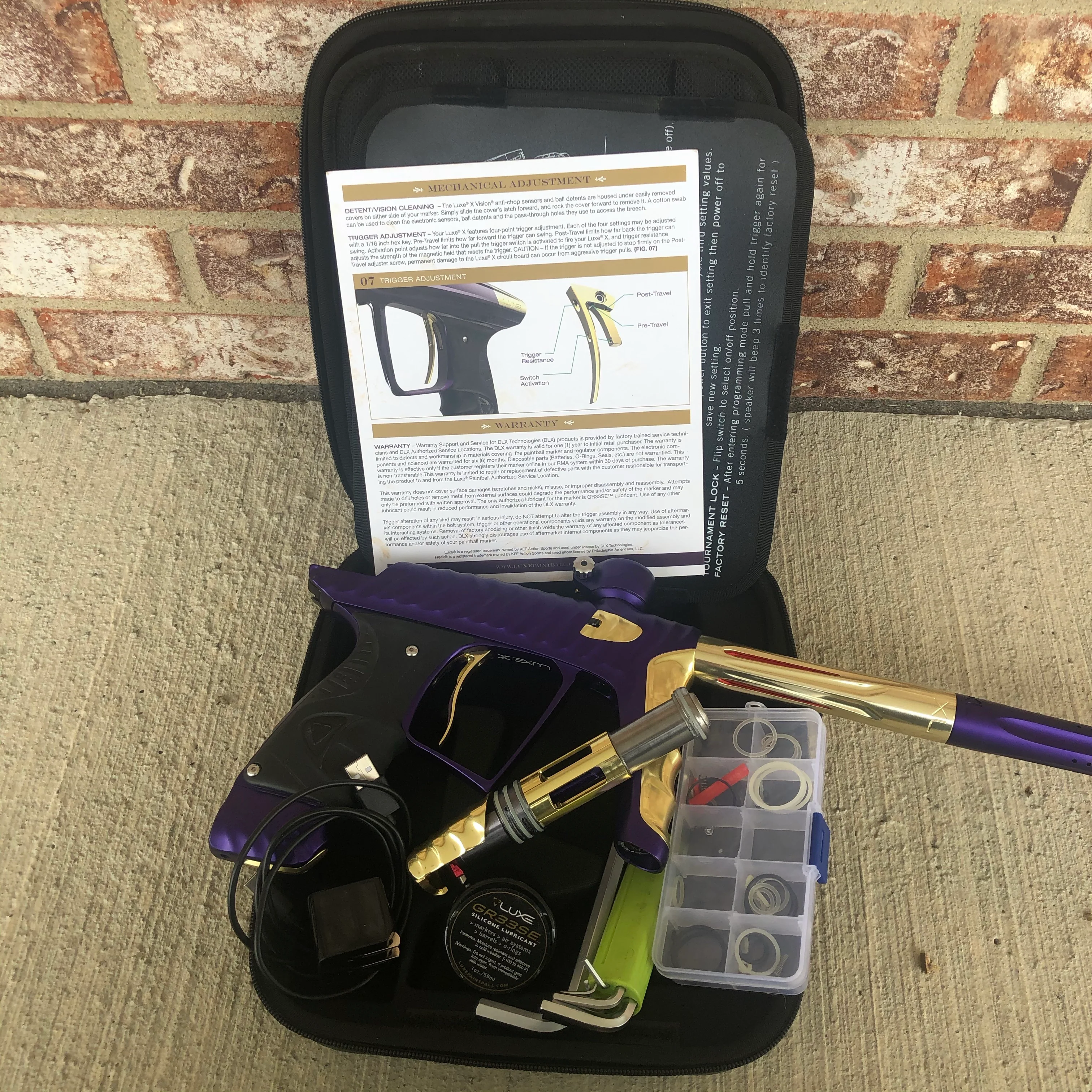 Used HK Army Luxe X Paintball Gun - Purple/Gold - Image 9