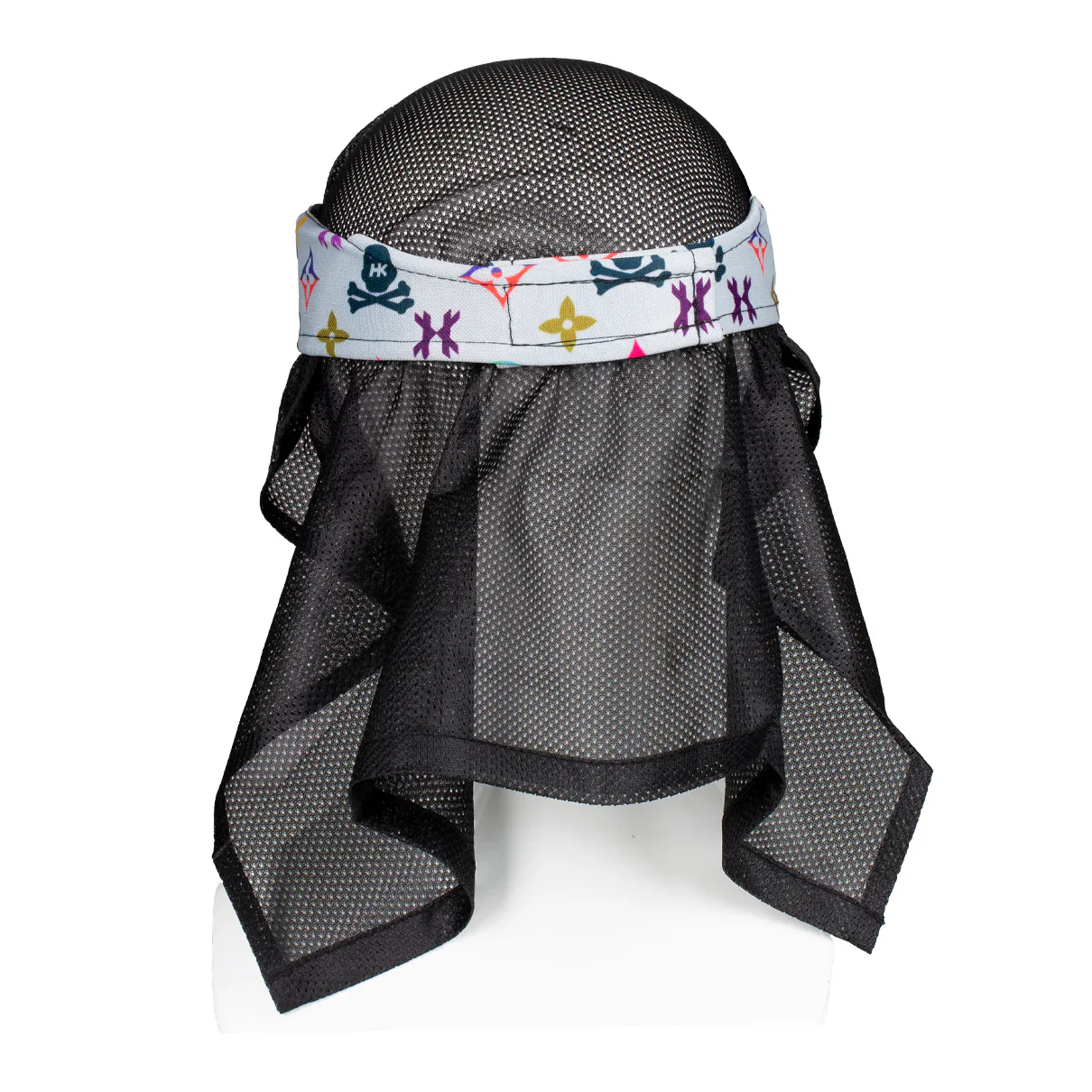 HK Army Monogram Bone/Multi  Headwrap - Image 2