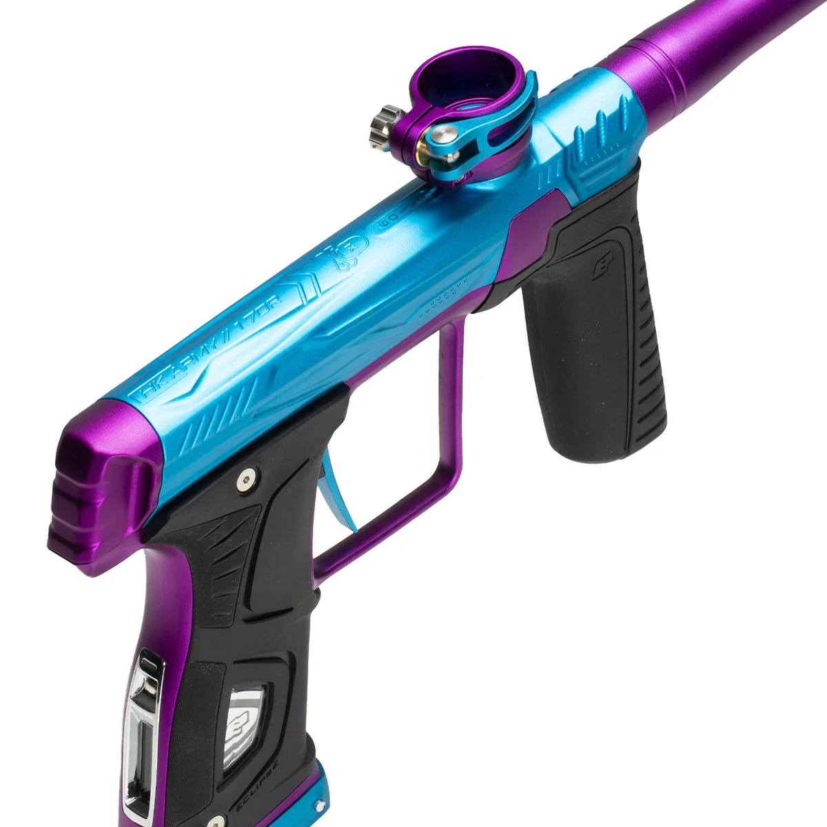 HK Army Planet Eclipse 170R Paintball Gun - Amp - Dust Turquoise/Purple - Image 3