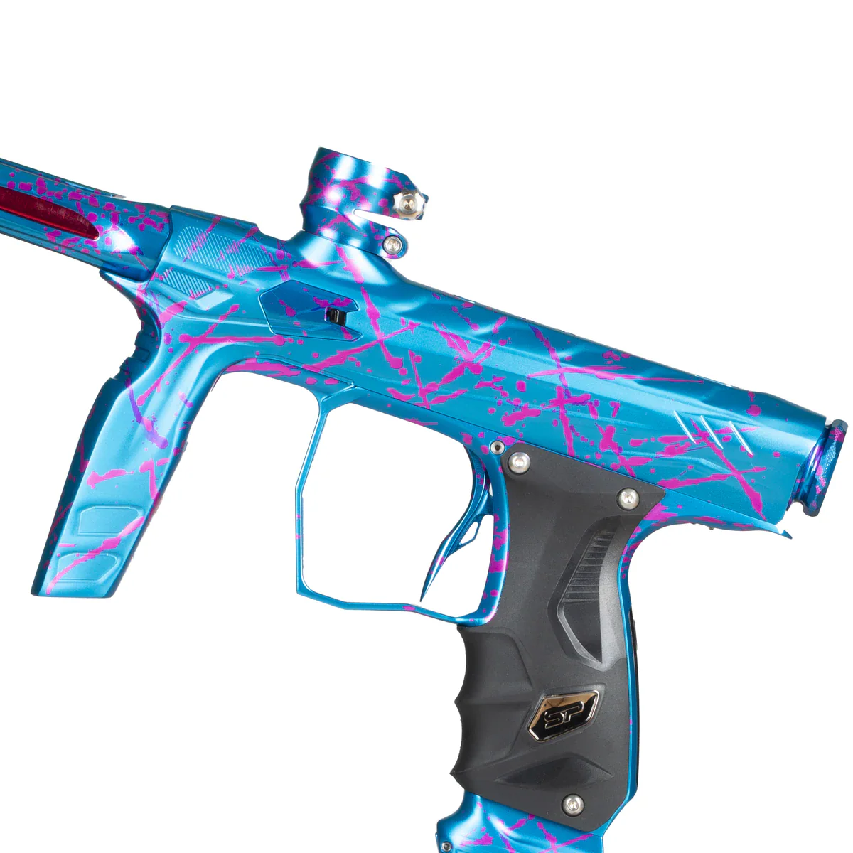 HK Army Shocker AMP Paintball Gun -  Artic Splash (Teal/Pink) - Image 3