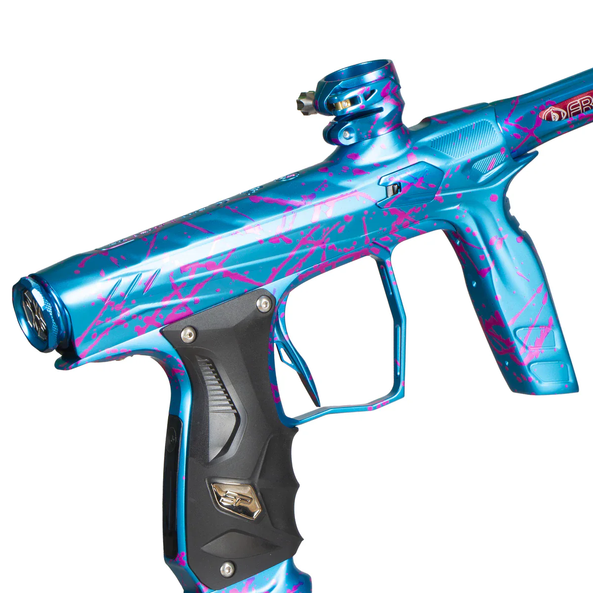 HK Army Shocker AMP Paintball Gun -  Artic Splash (Teal/Pink) - Image 5