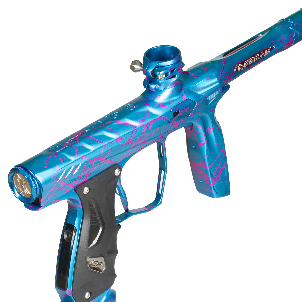 HK Army Shocker AMP Paintball Gun -  Artic Splash (Teal/Pink) - Image 6