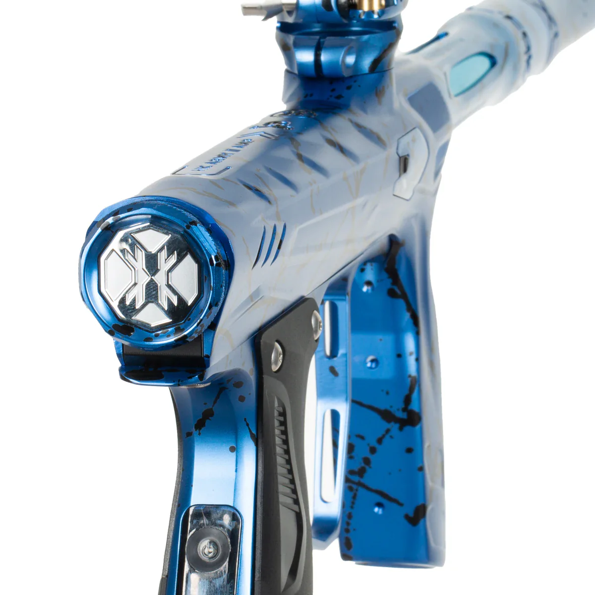 HK Army Shocker AMP Paintball Gun - Colbalt Splash (Blue/Black) - Image 4