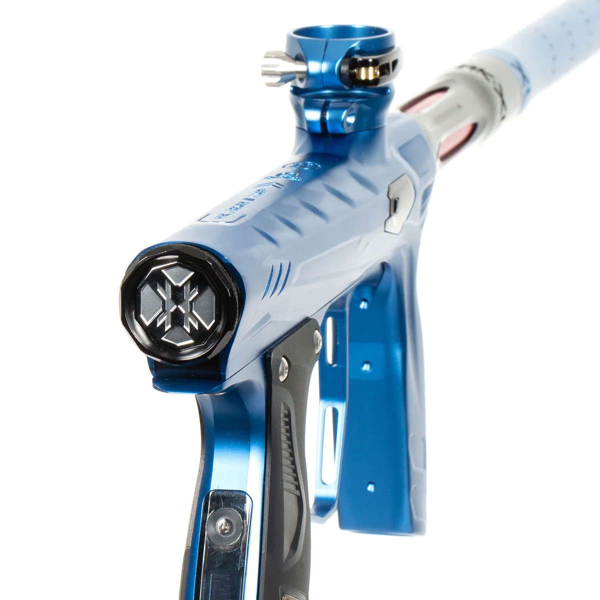 HK Army Shocker AMP Paintball Gun - Dust Blue / Polished Black - Image 2