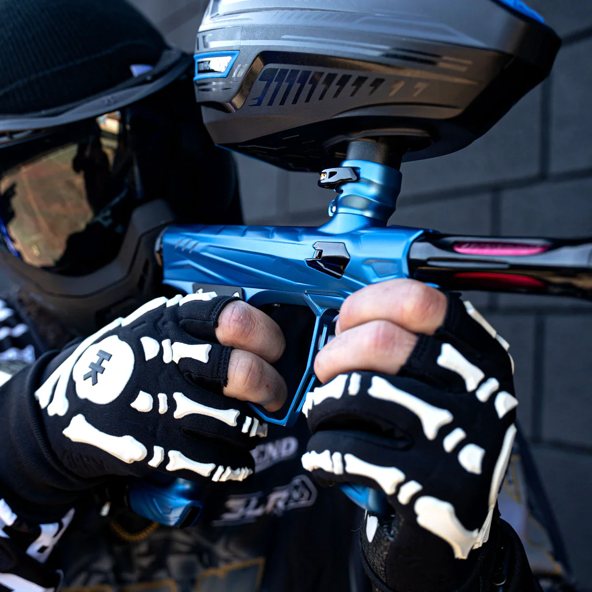 HK Army Shocker AMP Paintball Gun - Dust Blue / Polished Black - Image 5
