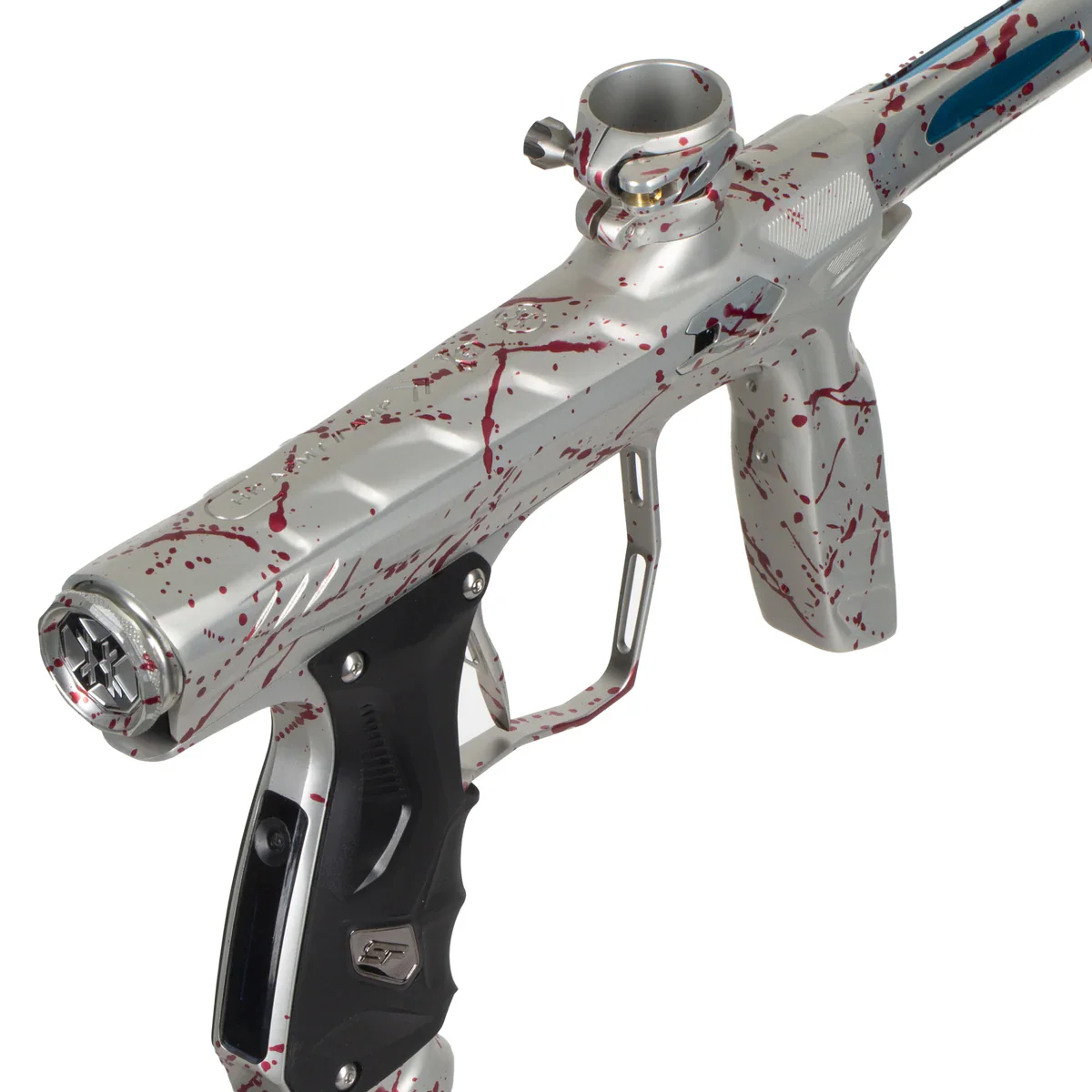 HK Army Shocker AMP Paintball Gun - Envy Splash (Silver/Red) - Image 5