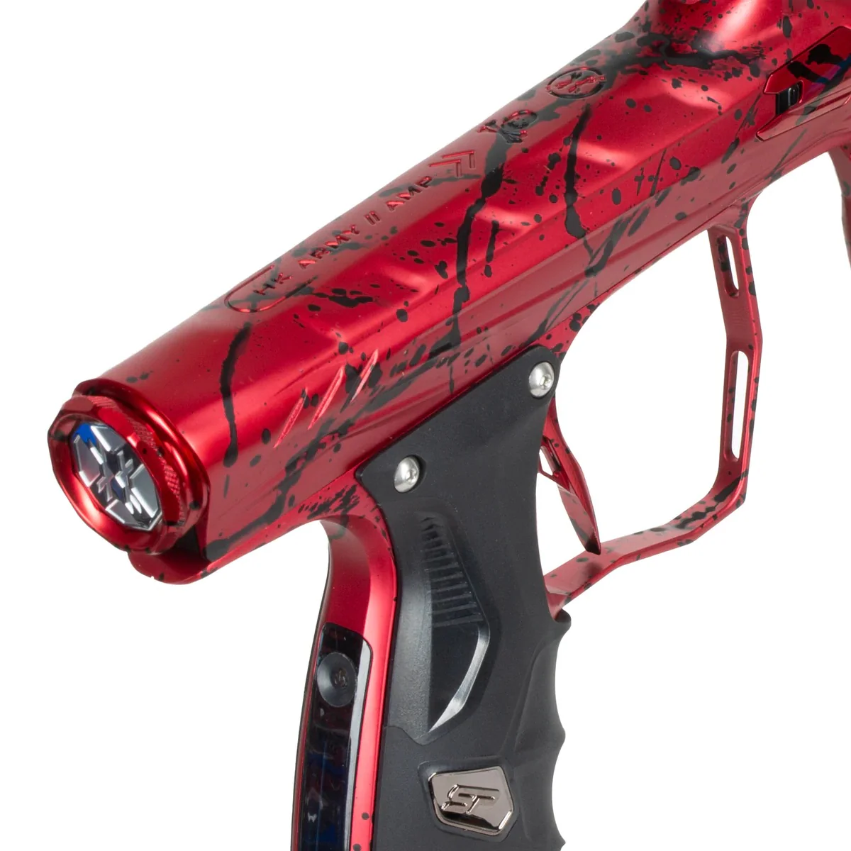 HK Army Shocker AMP Paintball Gun - Fire Splash (Red/Black) - Image 4