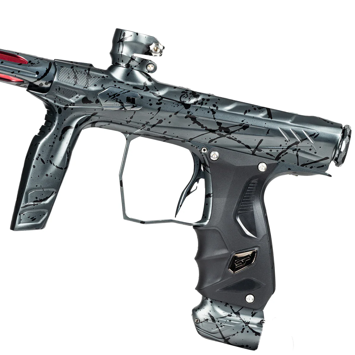HK Army Shocker AMP Paintball Gun -  Graphite Splash (Pewter/Black) - Image 2