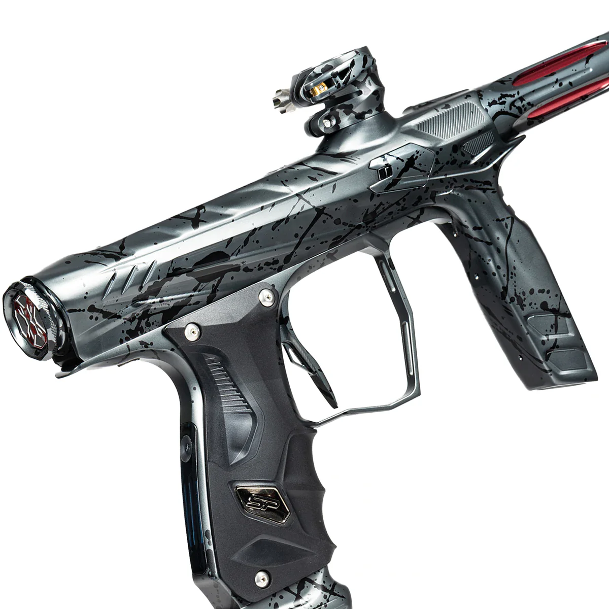 HK Army Shocker AMP Paintball Gun -  Graphite Splash (Pewter/Black) - Image 5