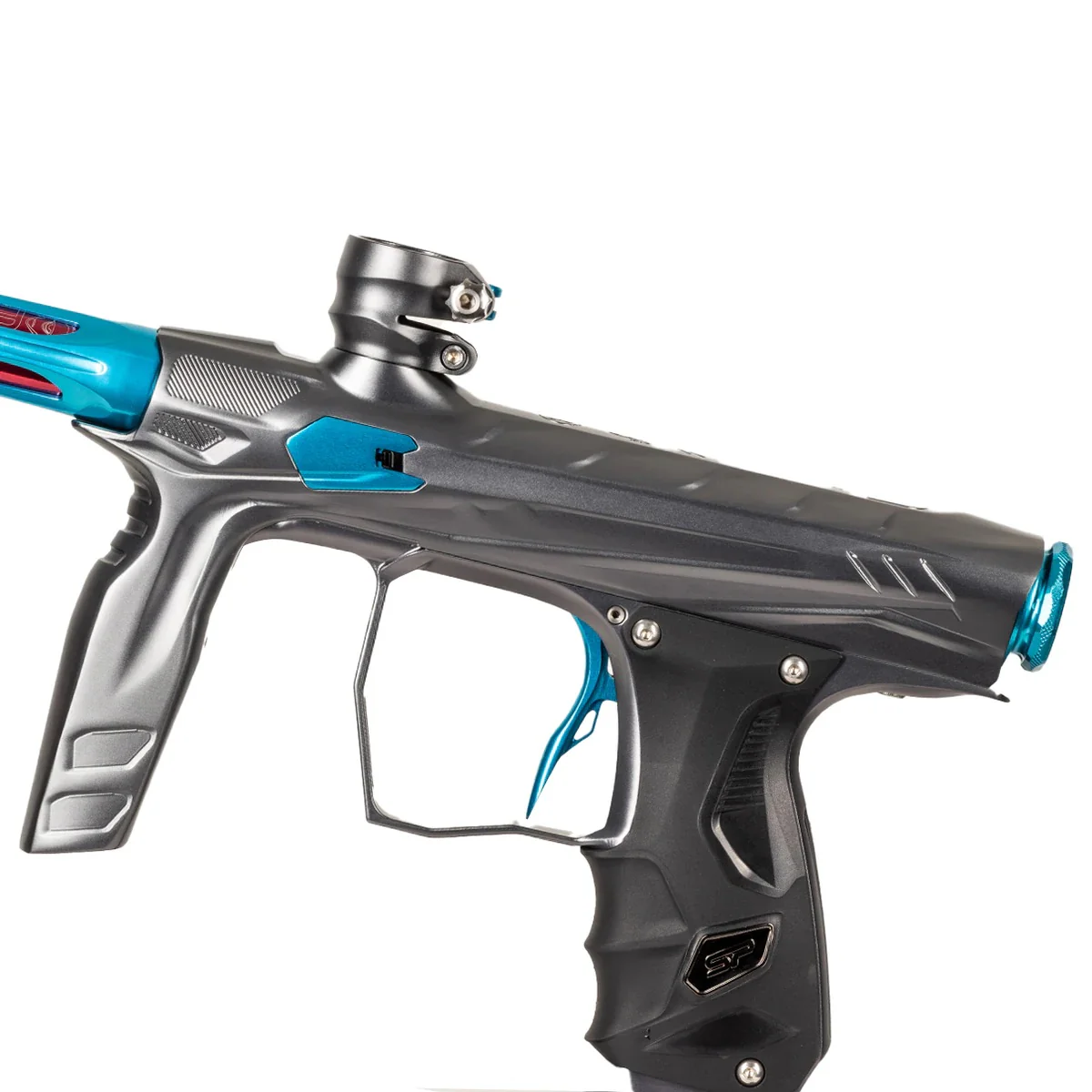 HK Army Shocker AMP Paintball Gun - Pewter/Teal - Image 2