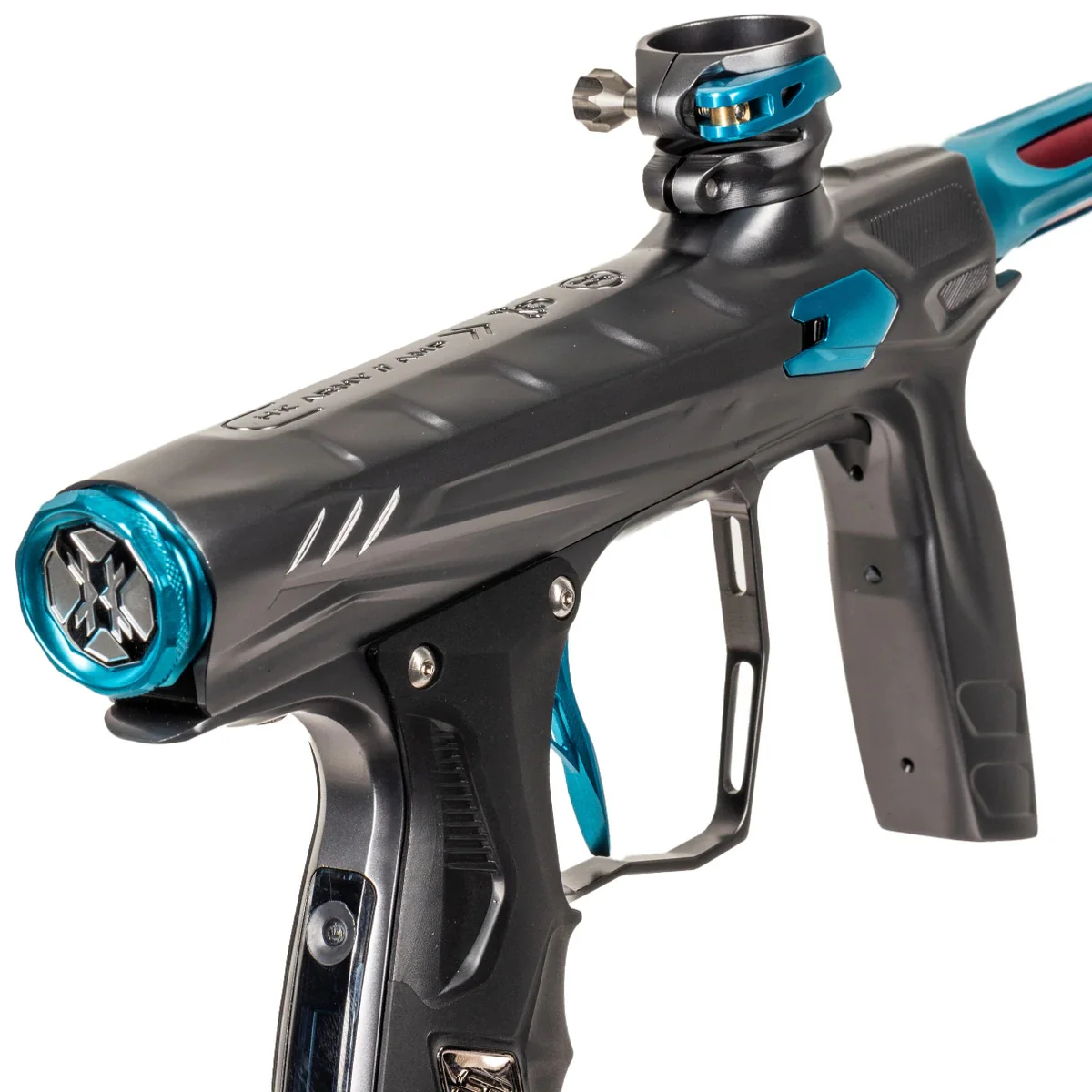 HK Army Shocker AMP Paintball Gun - Pewter/Teal - Image 3