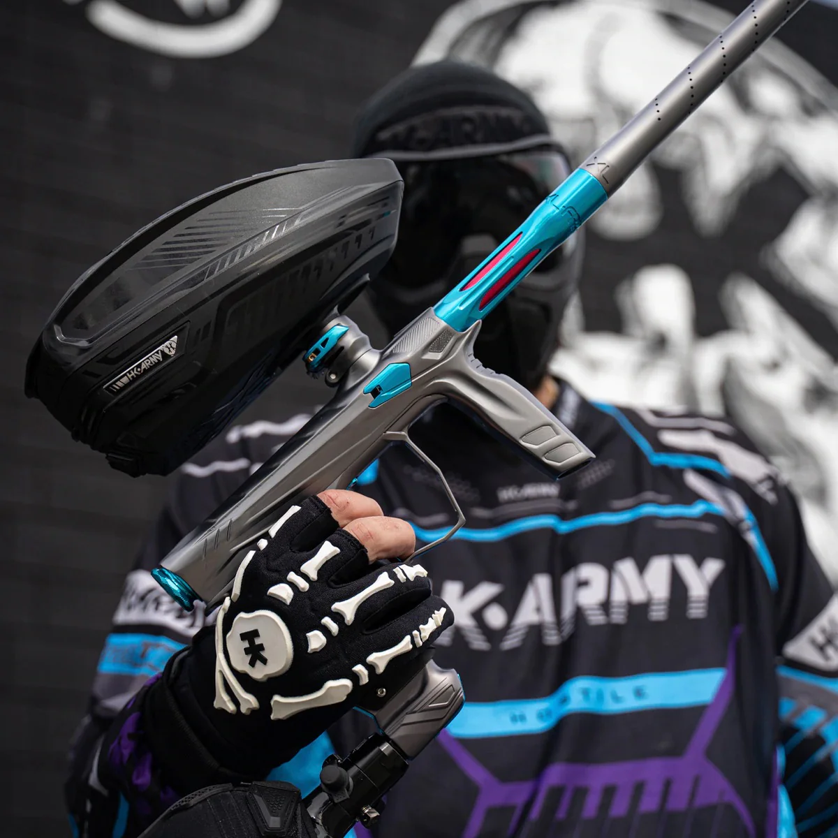 HK Army Shocker AMP Paintball Gun - Pewter/Teal - Image 6