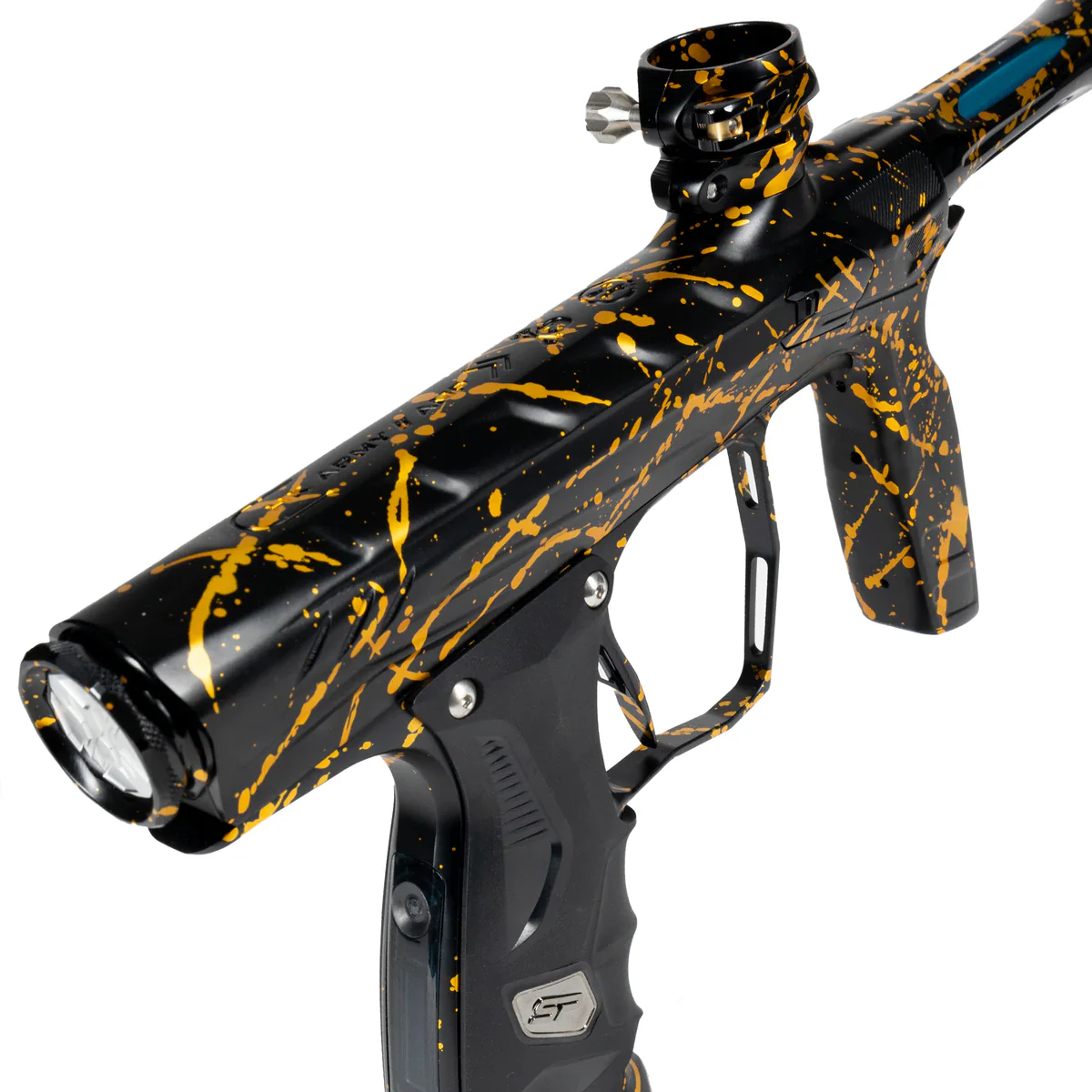 HK Army Shocker AMP Paintball Gun -  Prestige Splash (Black/Gold) - Image 4