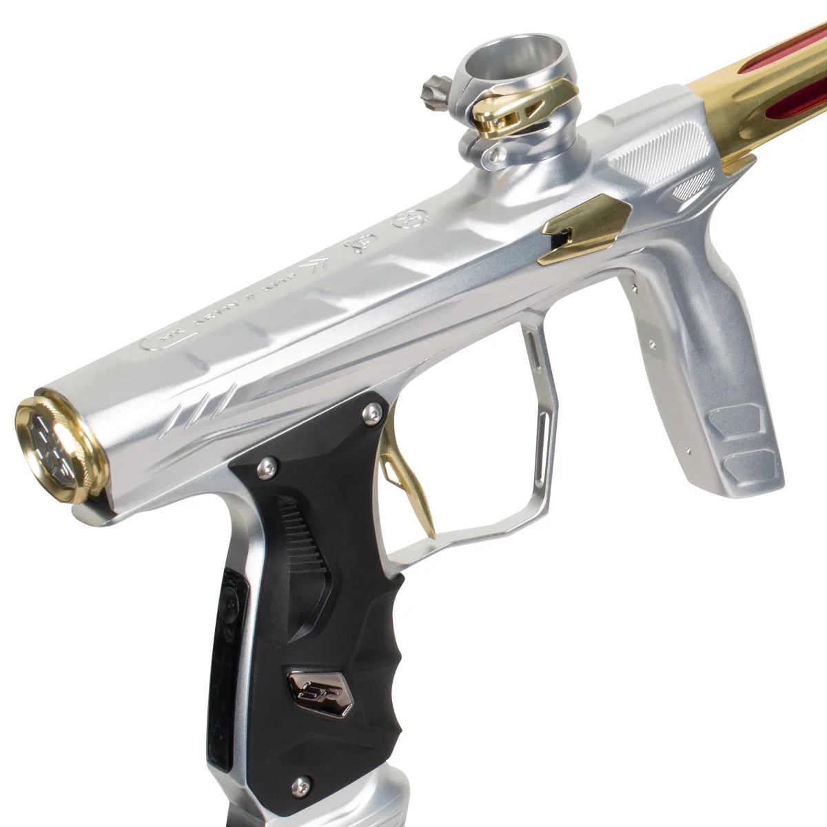 HK Army Shocker AMP Paintball Gun - Silver/Gold - Image 2