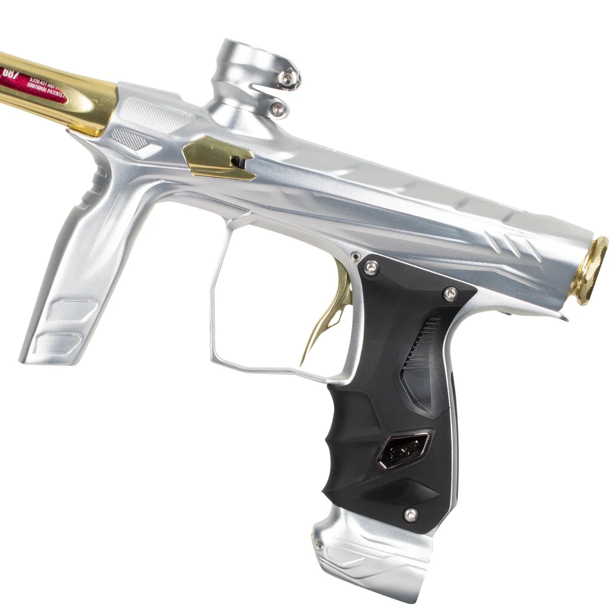 HK Army Shocker AMP Paintball Gun - Silver/Gold - Image 3