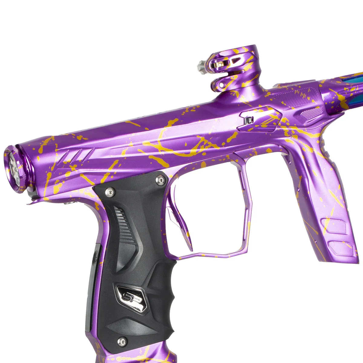 HK Army Shocker AMP Paintball Gun -  Royalty Splash (Purple/Gold) - Image 2