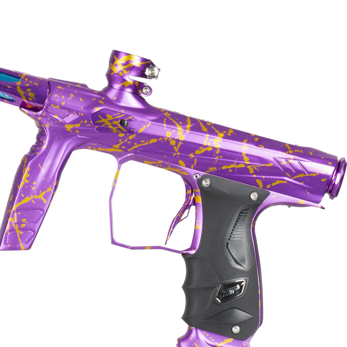 HK Army Shocker AMP Paintball Gun -  Royalty Splash (Purple/Gold) - Image 3