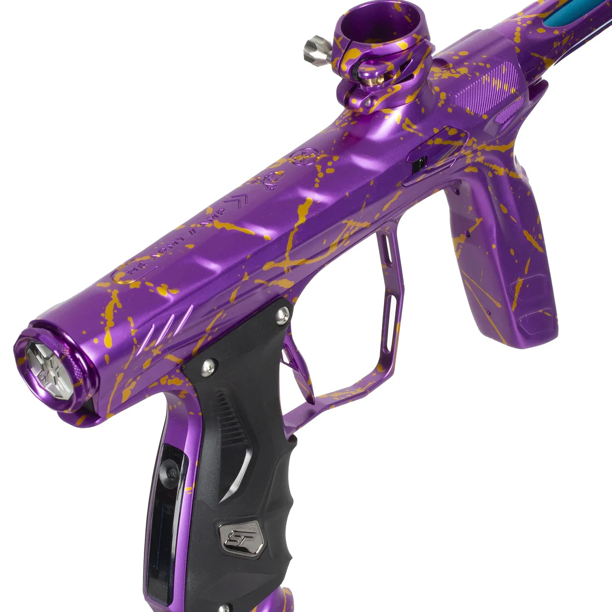 HK Army Shocker AMP Paintball Gun -  Royalty Splash (Purple/Gold) - Image 5