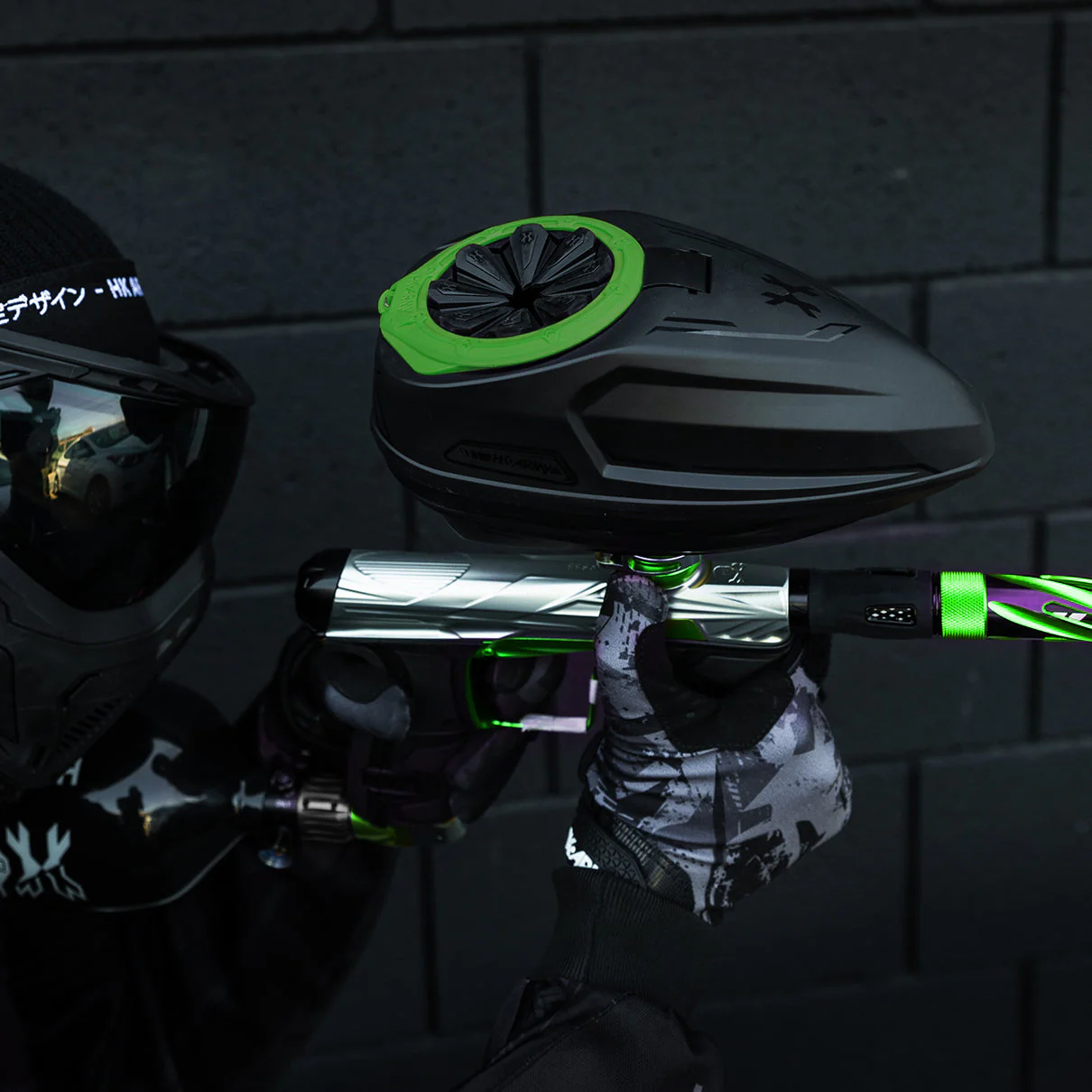 HK Army Sonic Plus Paintball Loader - Black/Neon Green - Image 2