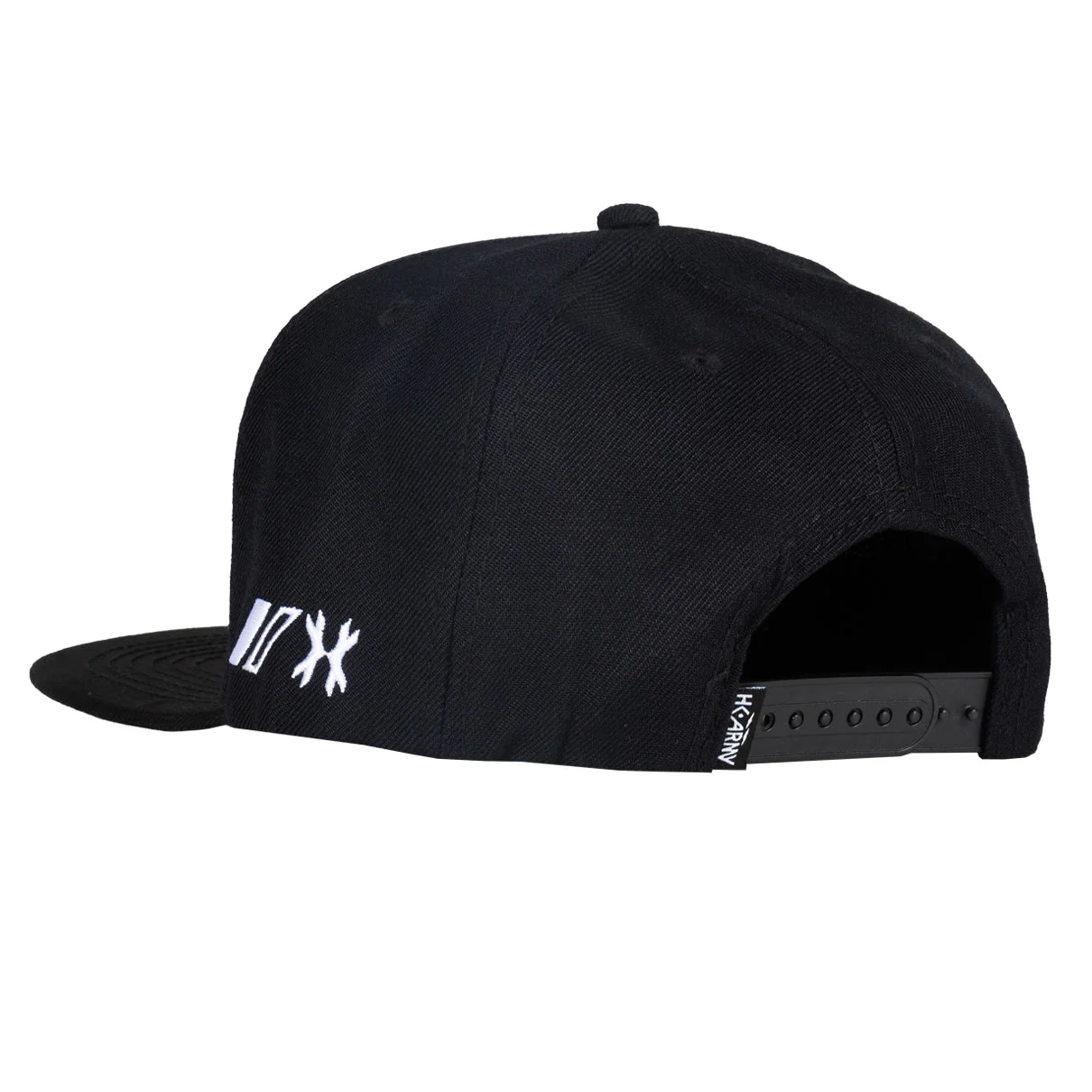 HK Army Split Snapback Hat - Black/White - Image 2