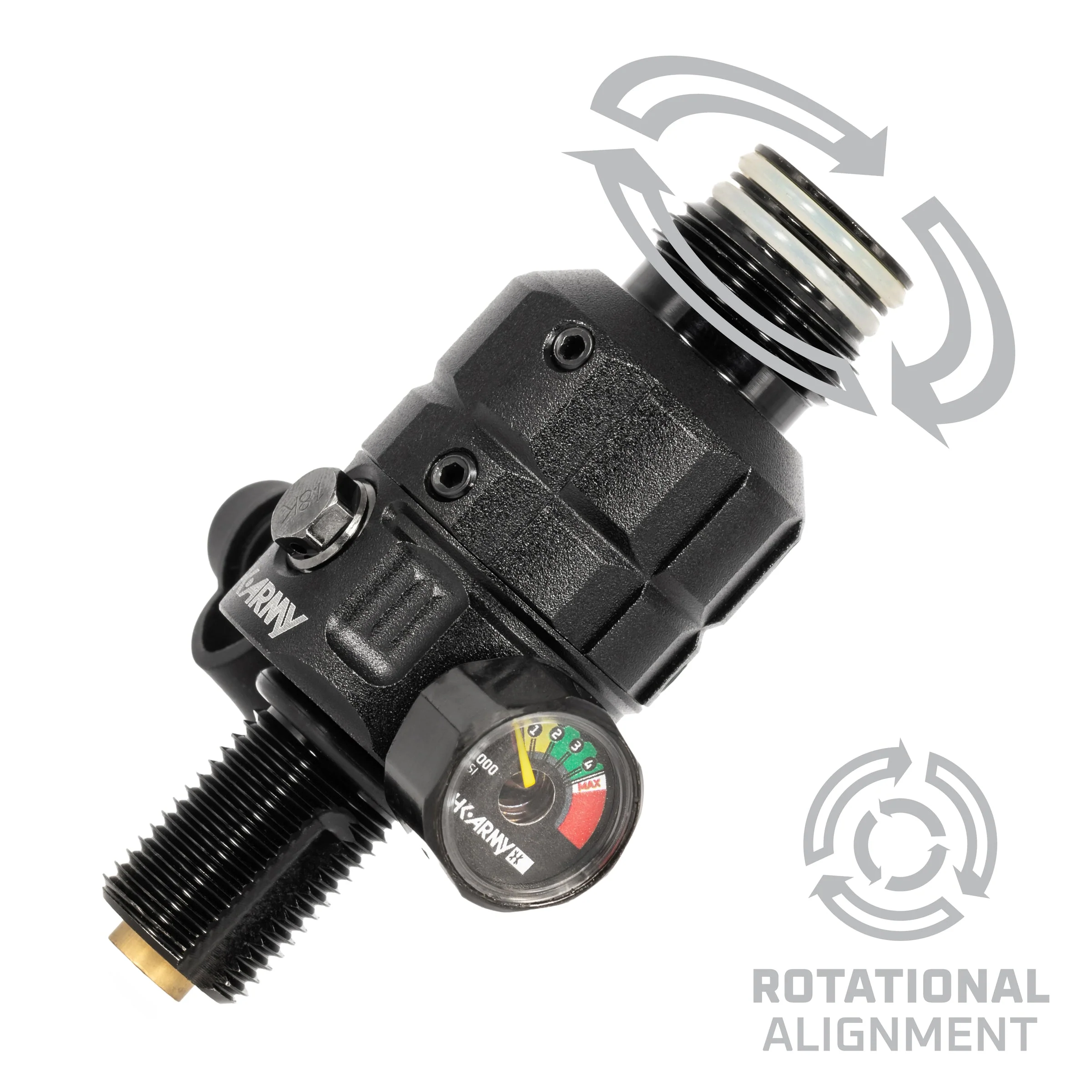 HK Army Turbine Pro Regulator - Adjustable & Rotational - Black - Image 2