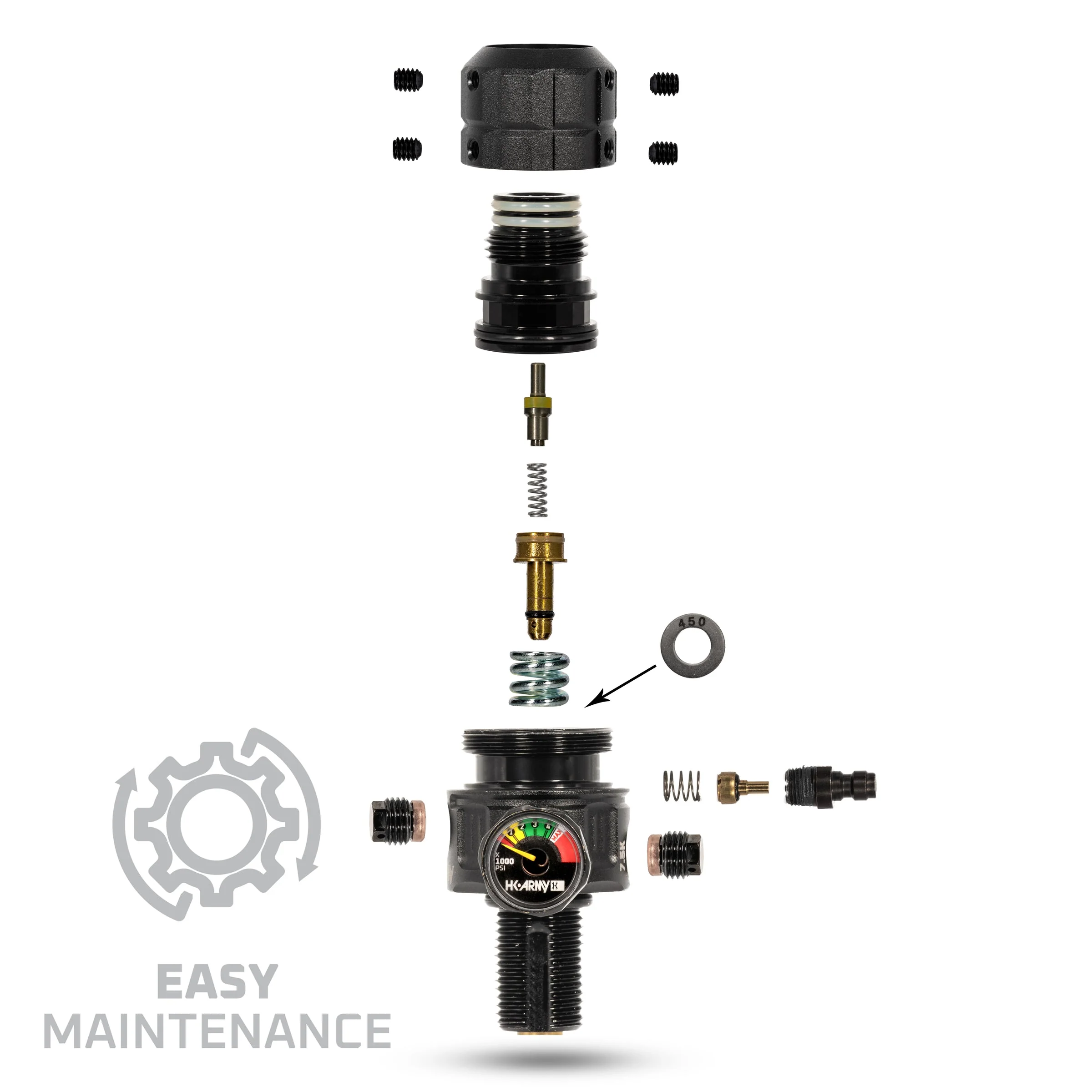 HK Army Turbine Pro Regulator - Adjustable & Rotational - Black - Image 7