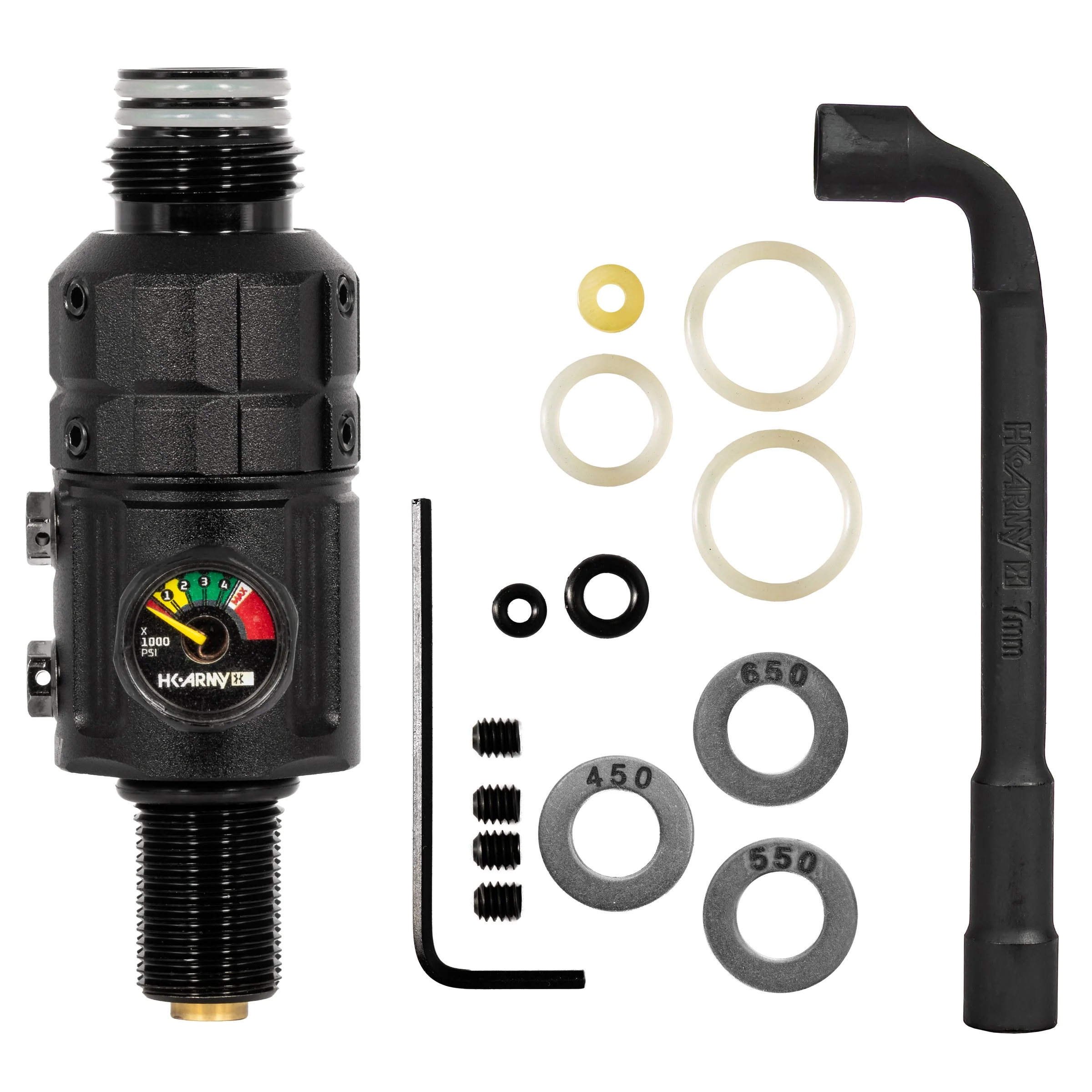 HK Army Turbine Pro Regulator - Long Body - Adjustable & Rotational - Black