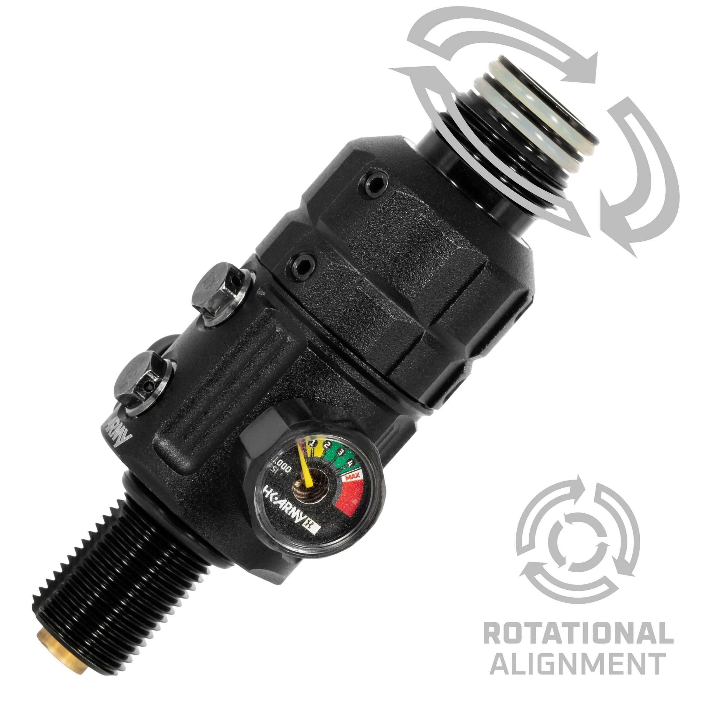 HK Army Turbine Pro Regulator - Long Body - Adjustable & Rotational - Black - Image 2