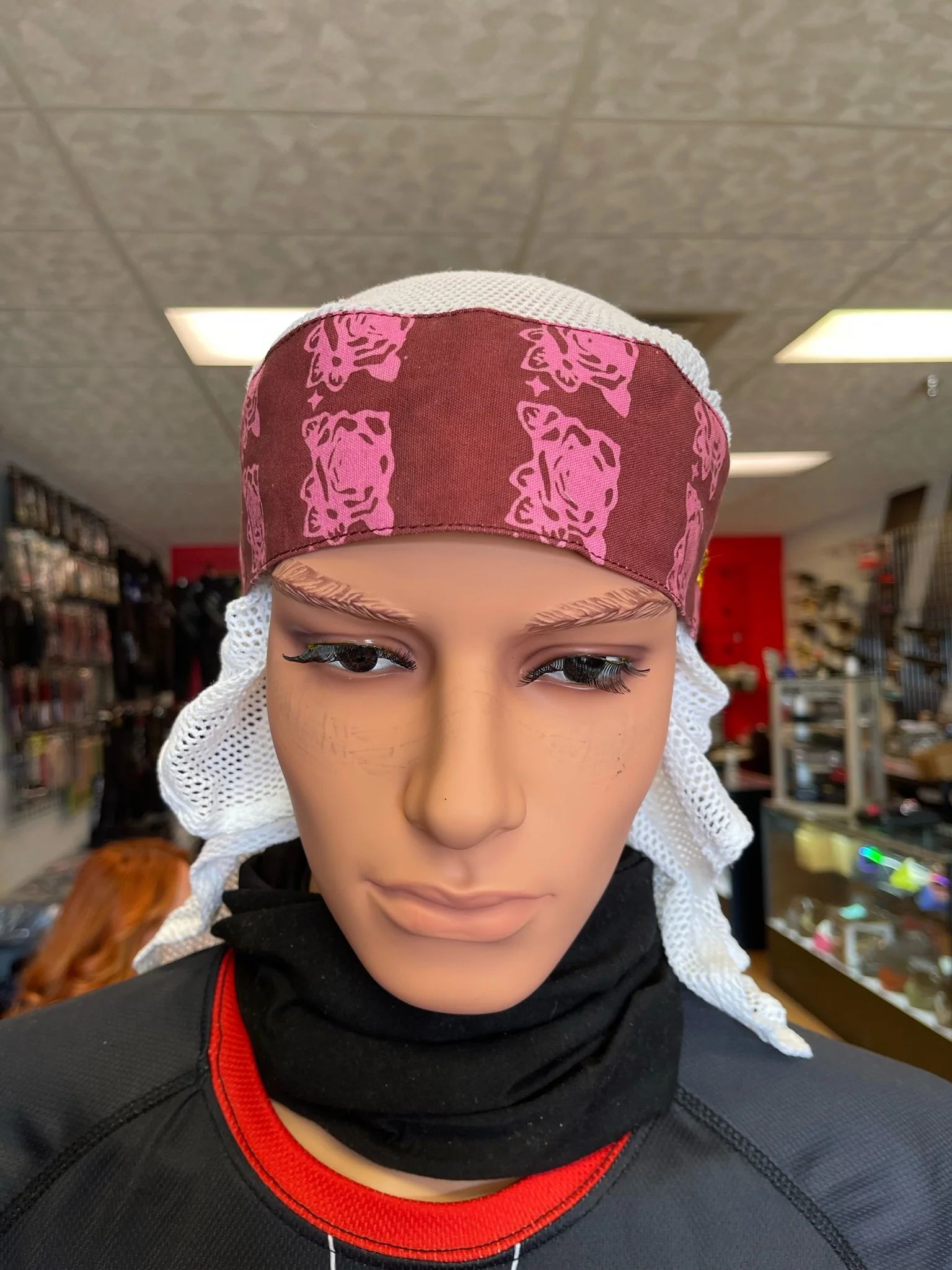 Hormesis Scintilla Headwrap - Pink/Pink Rose Pattern/G-Mesh - Image 3