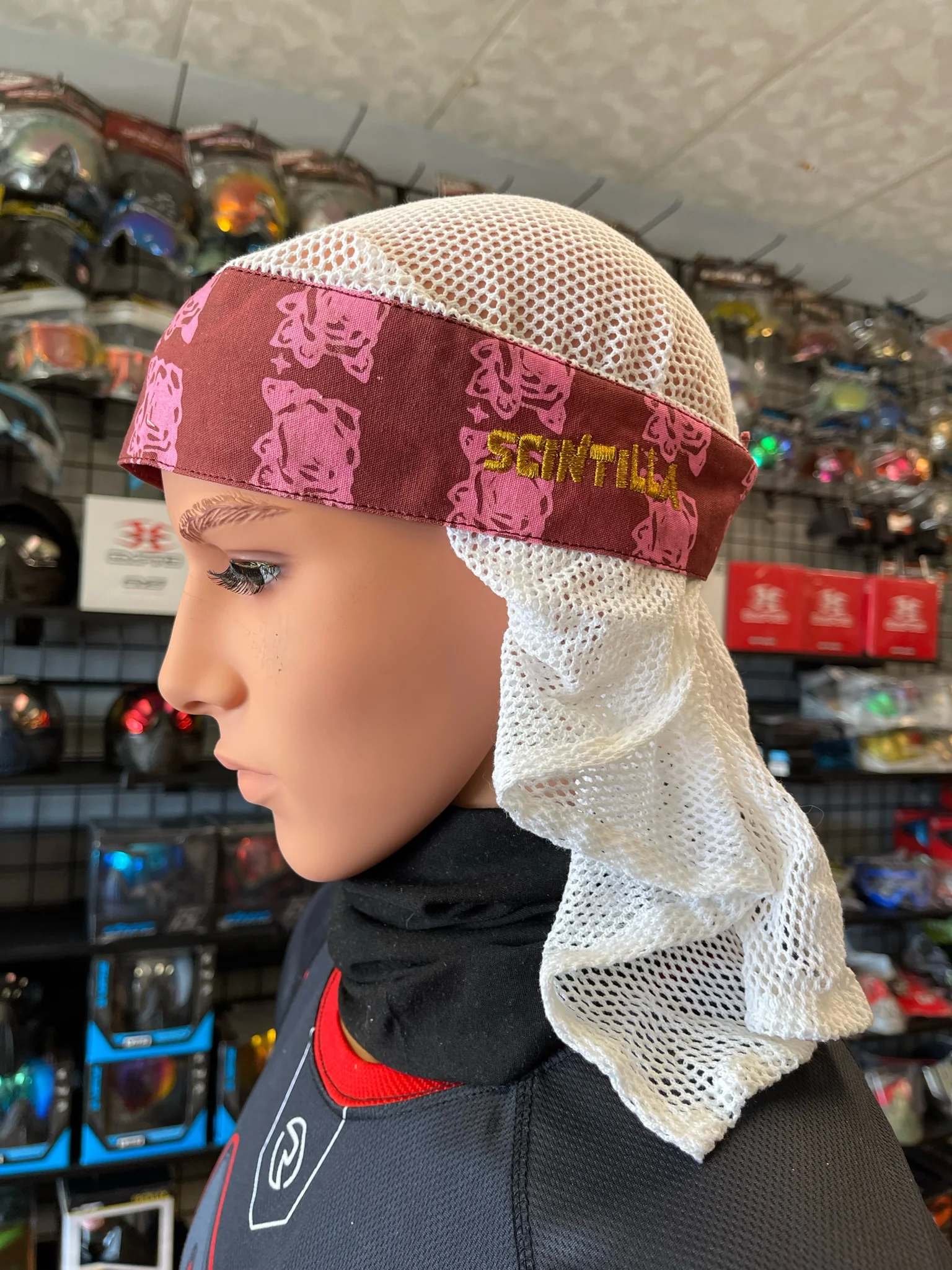 Hormesis Scintilla Headwrap - Pink/Pink Rose Pattern/G-Mesh - Image 4
