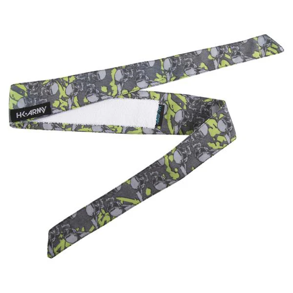 HK Army Hostilewear Vintage Headband - Skulls Neon/Gray - Image 2