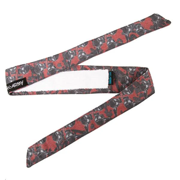 HK Army Hostilewear Vintage Headband - Skulls Red/Black - Image 2