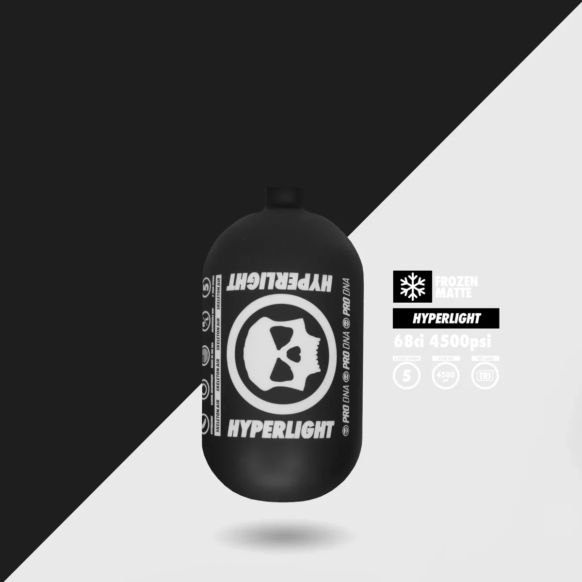 Infamous "Frozen Matte" Hyperlight Paintball Tank - 68/4500 BOTTLE ONLY - Image 2