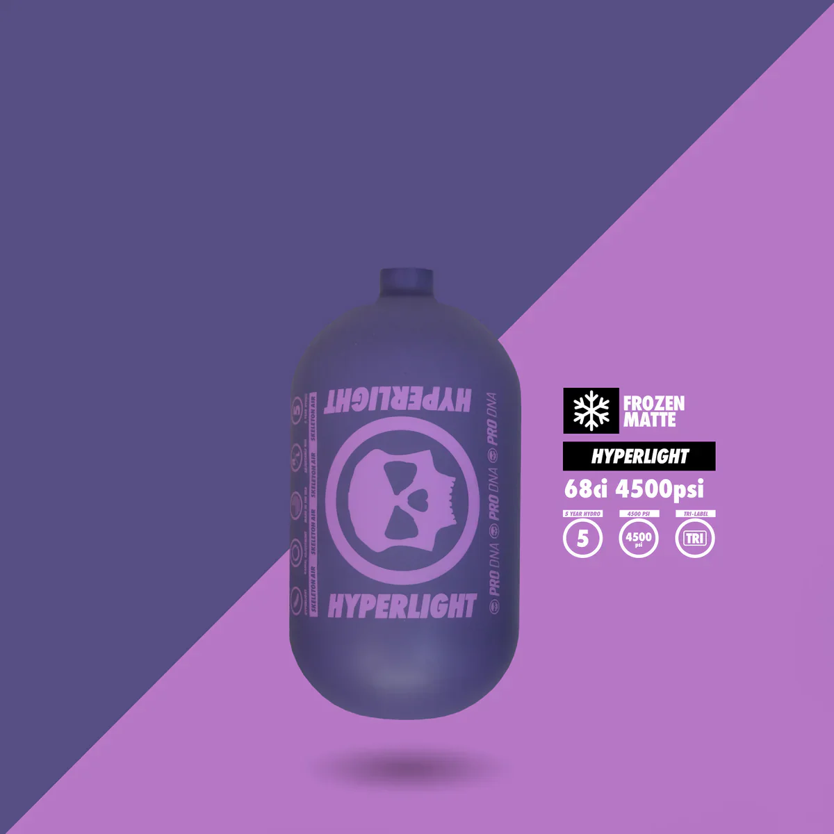 Infamous "Frozen Matte" Hyperlight Paintball Tank - 68/4500 BOTTLE ONLY - Image 3